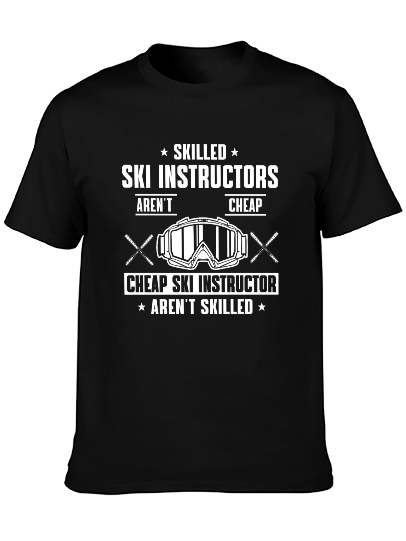 Skilled Ski Instructor Graphic T-Shirt