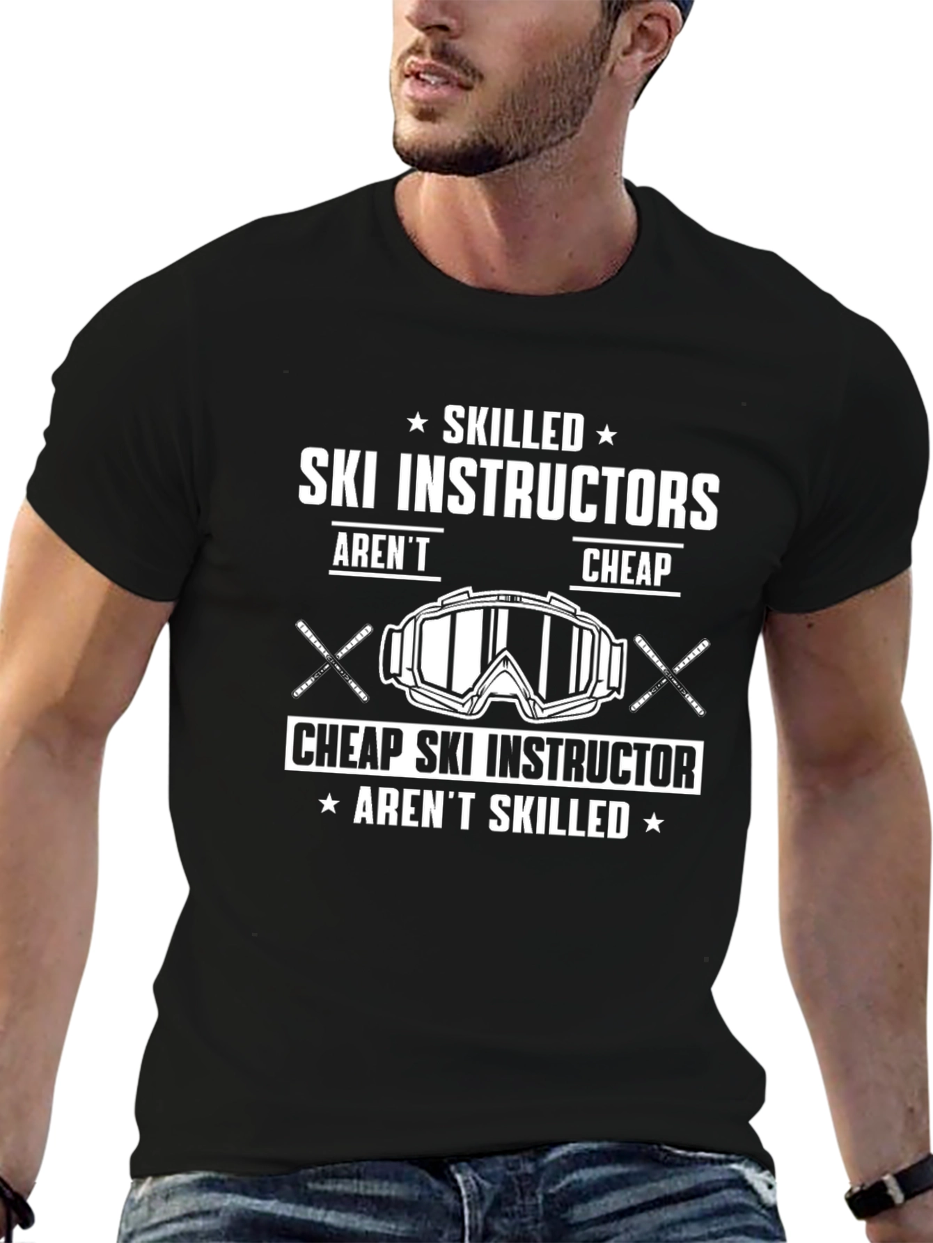 Skilled Ski Instructor Graphic T-Shirt