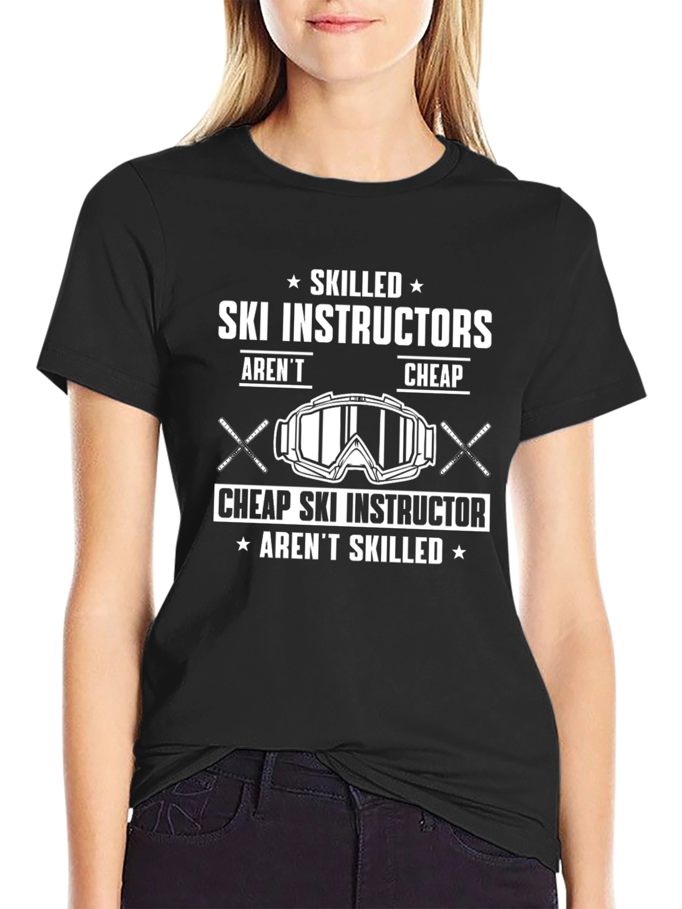 Skilled Ski Instructor Graphic T-Shirt