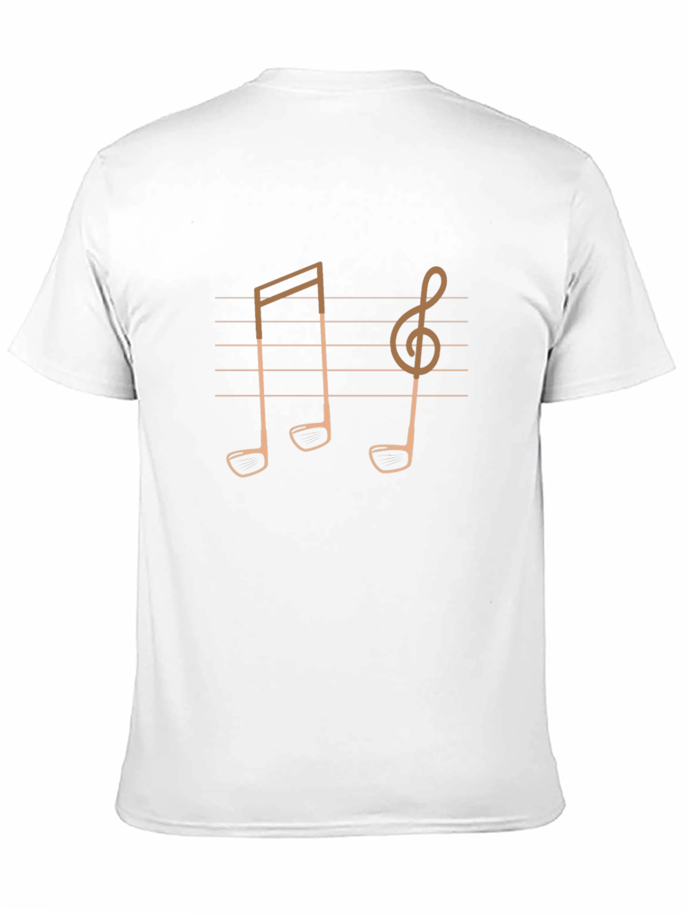 Golf Music Notes T-Shirt - Black