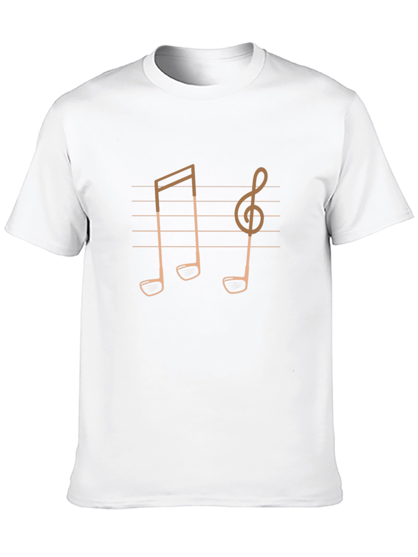 Golf Music Notes T-Shirt - Black