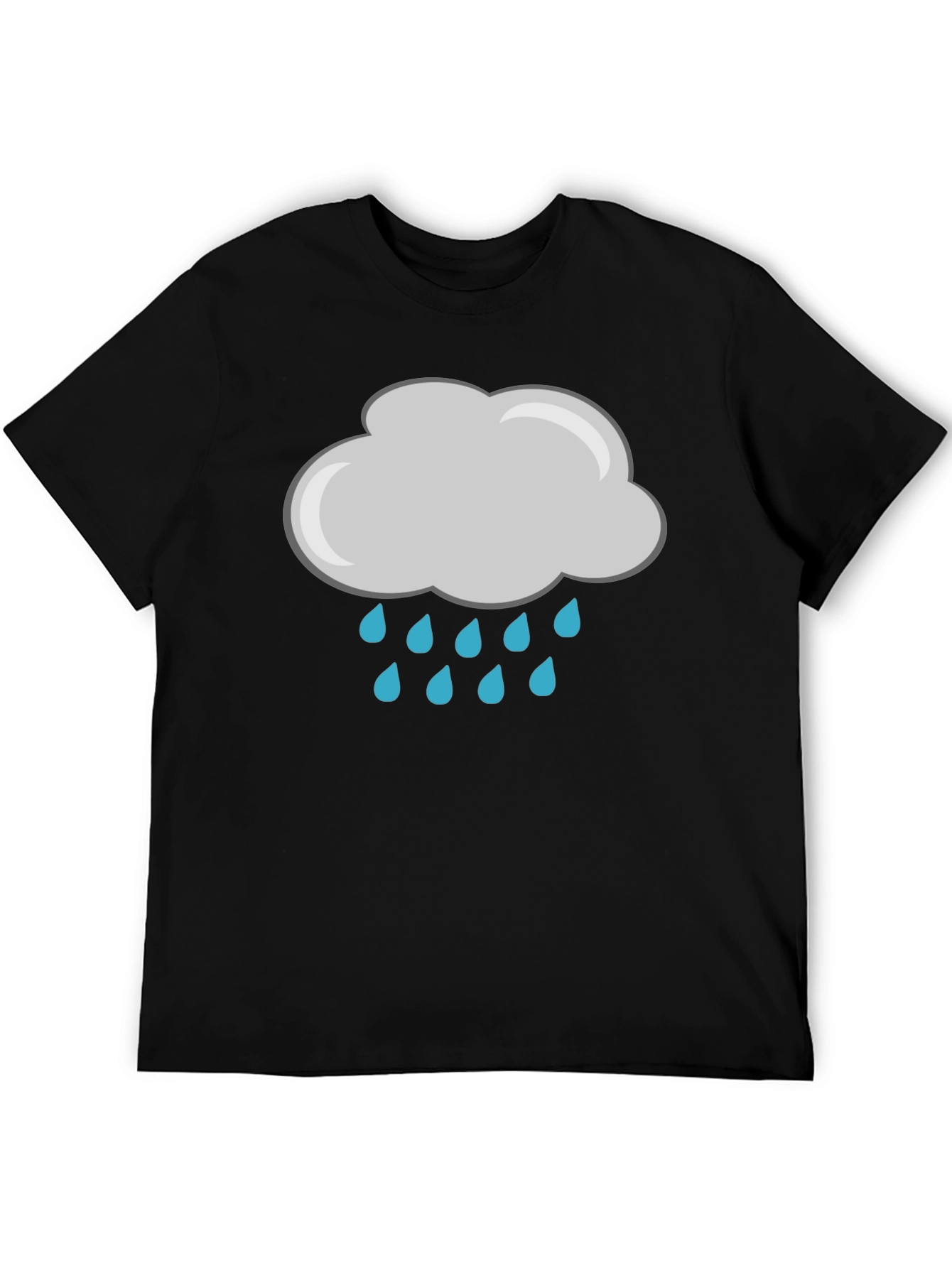 Rainy Day Graphic Tee - Black Cotton T-Shirt