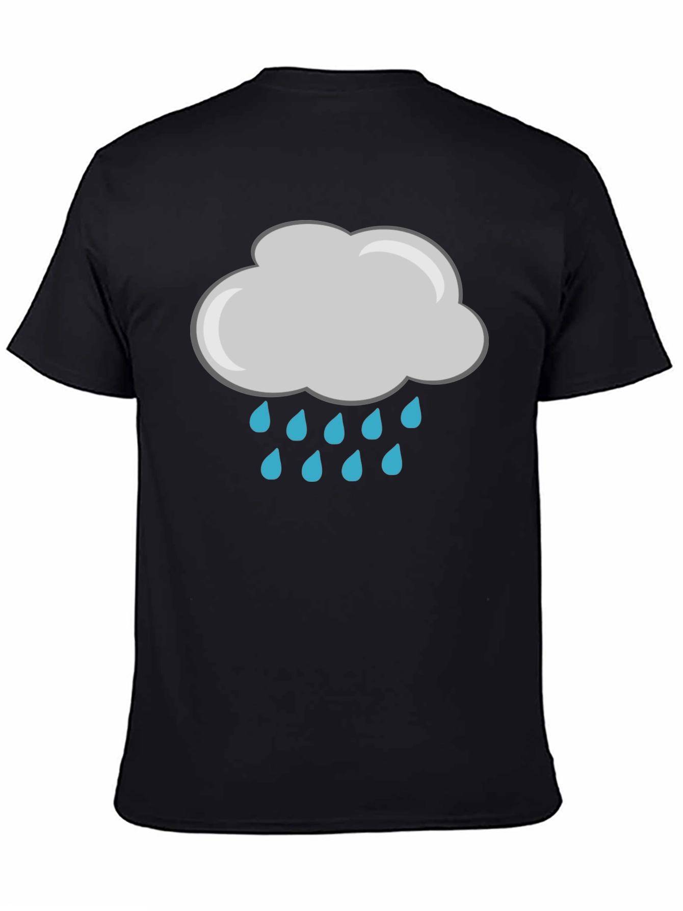 Rainy Day Graphic Tee - Black Cotton T-Shirt
