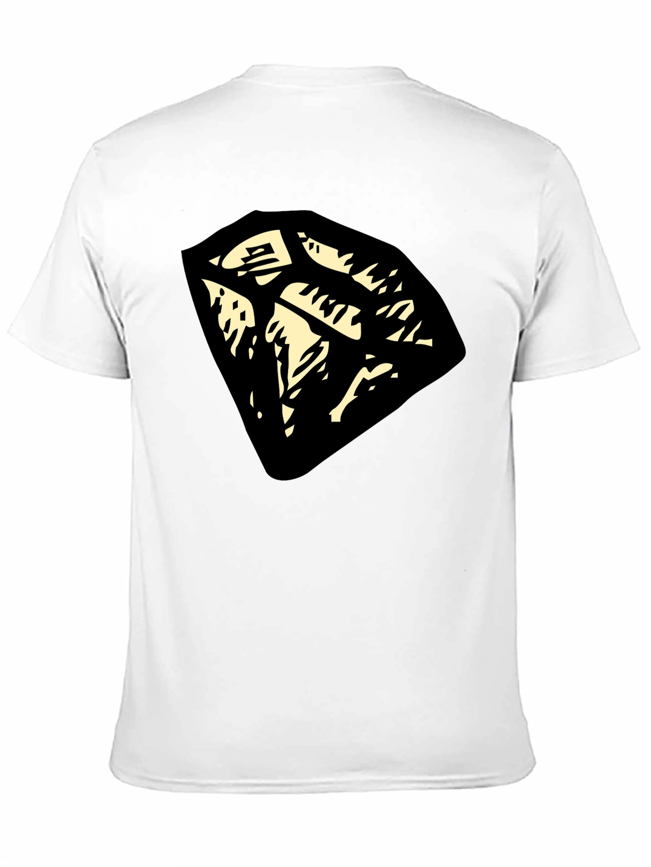 Graphic Tee: Abstract Diamond Design - Black