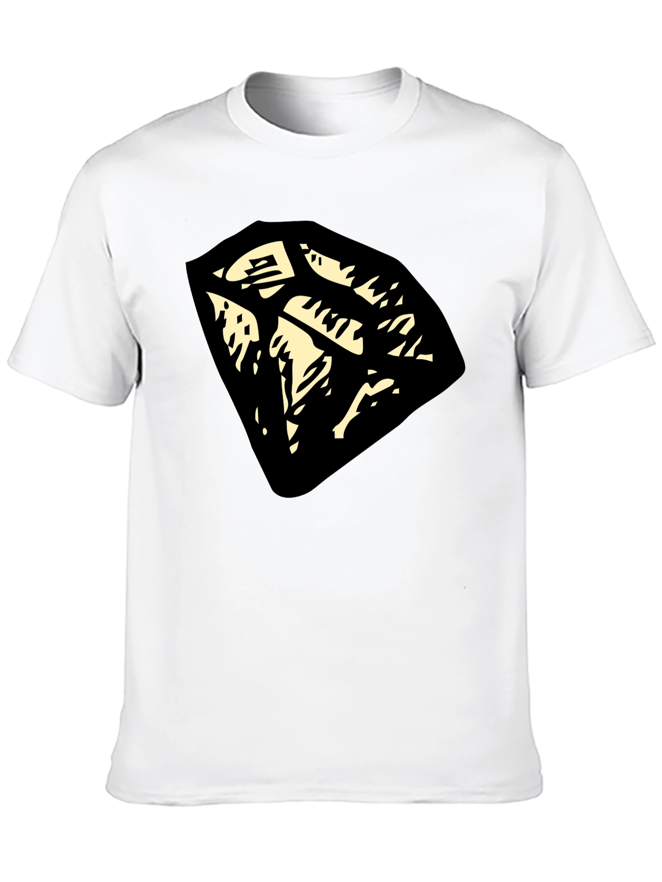 Graphic Tee: Abstract Diamond Design - Black