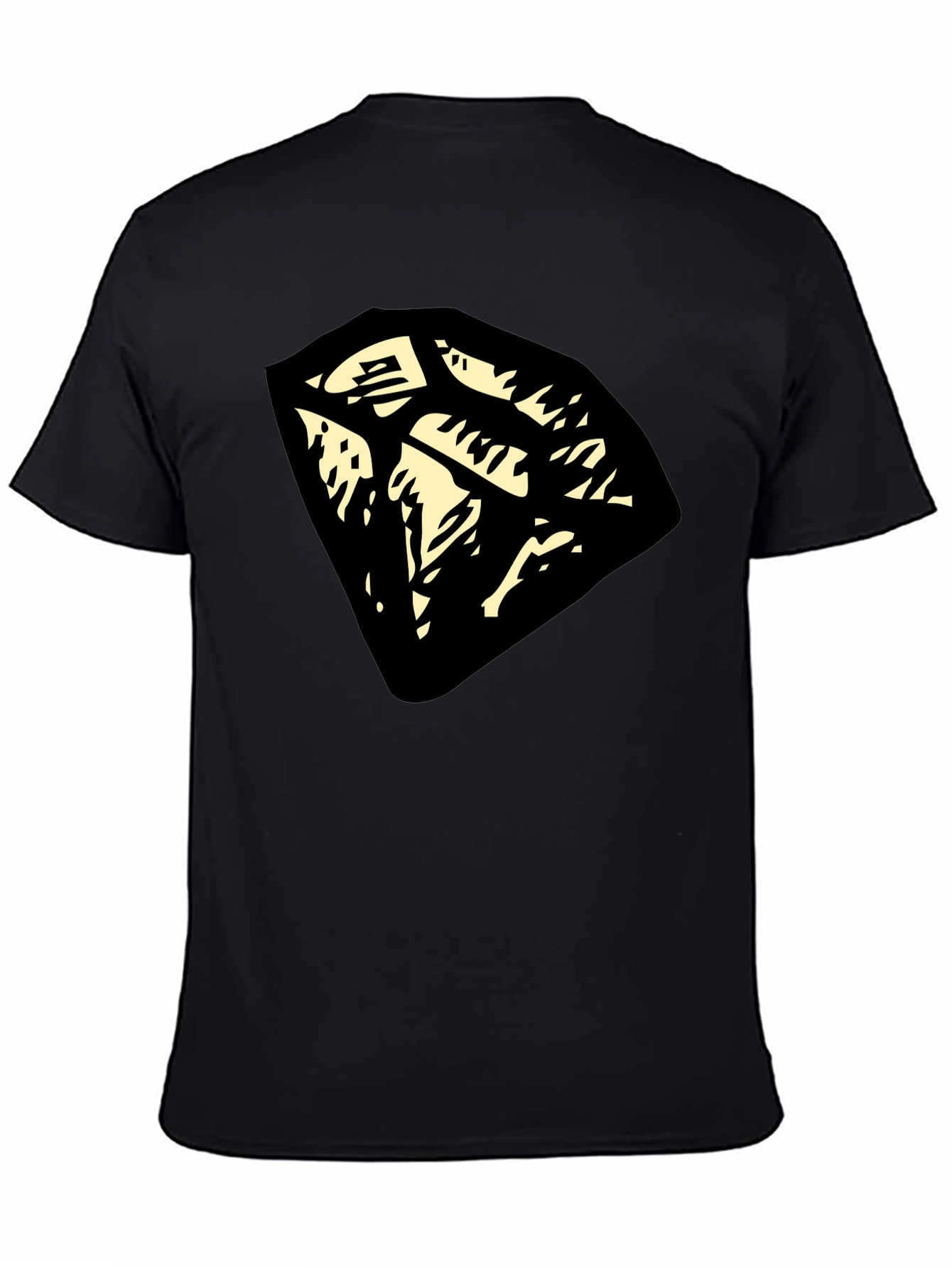 Graphic Tee: Abstract Diamond Design - Black
