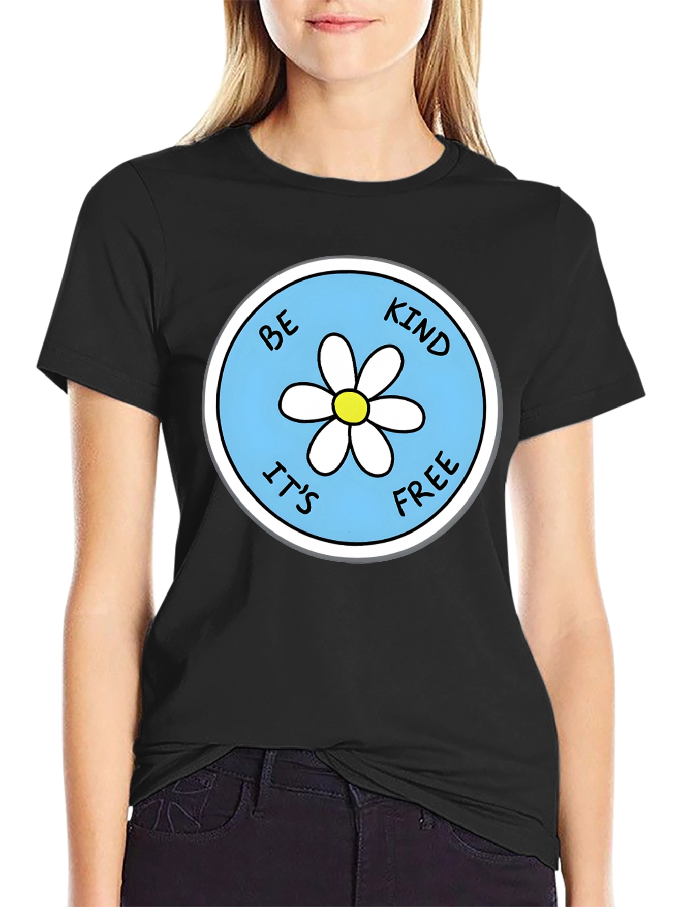 Be Kind Its Free Daisy Graphic Tee