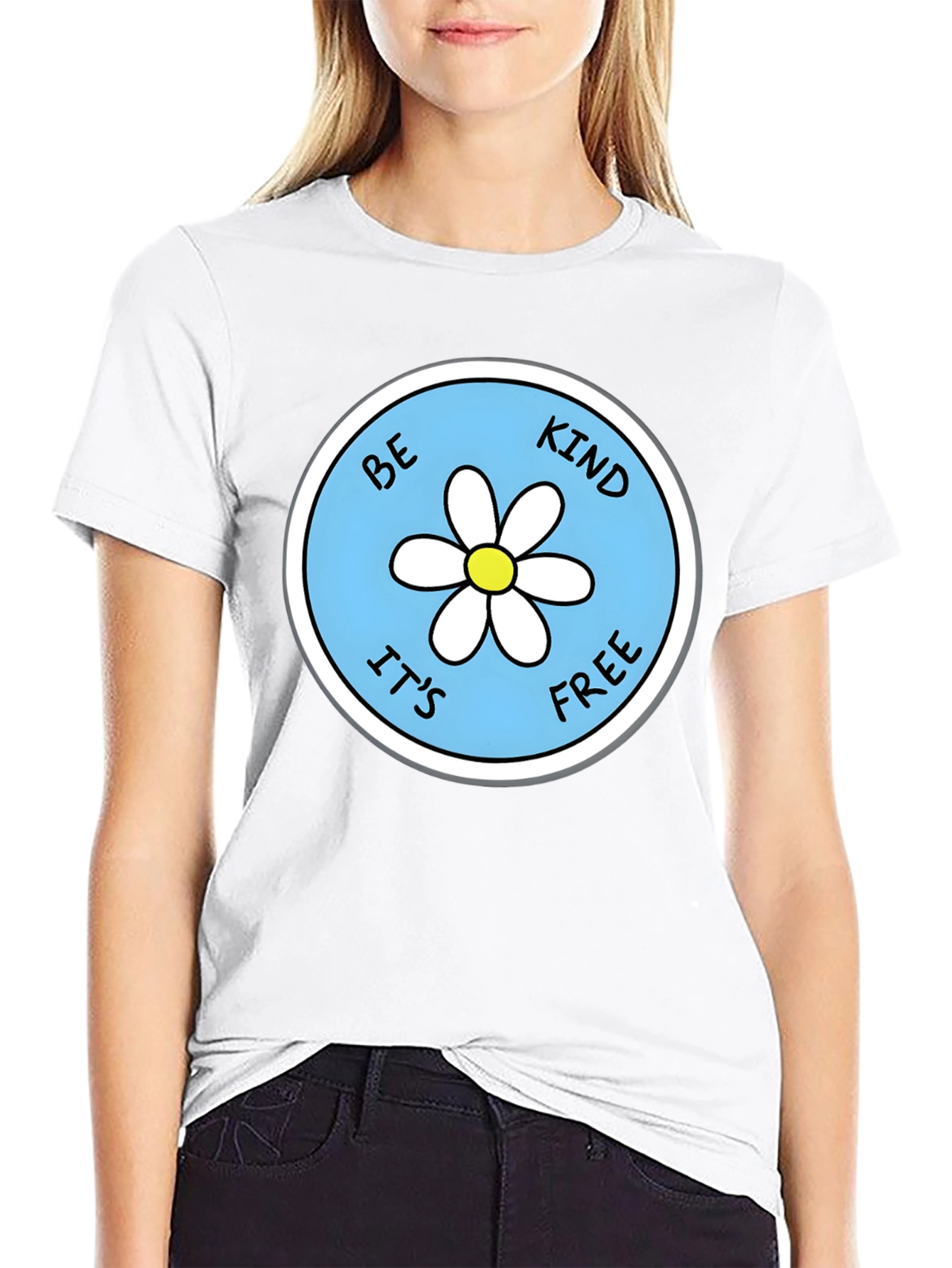 Be Kind Its Free Daisy Graphic Tee