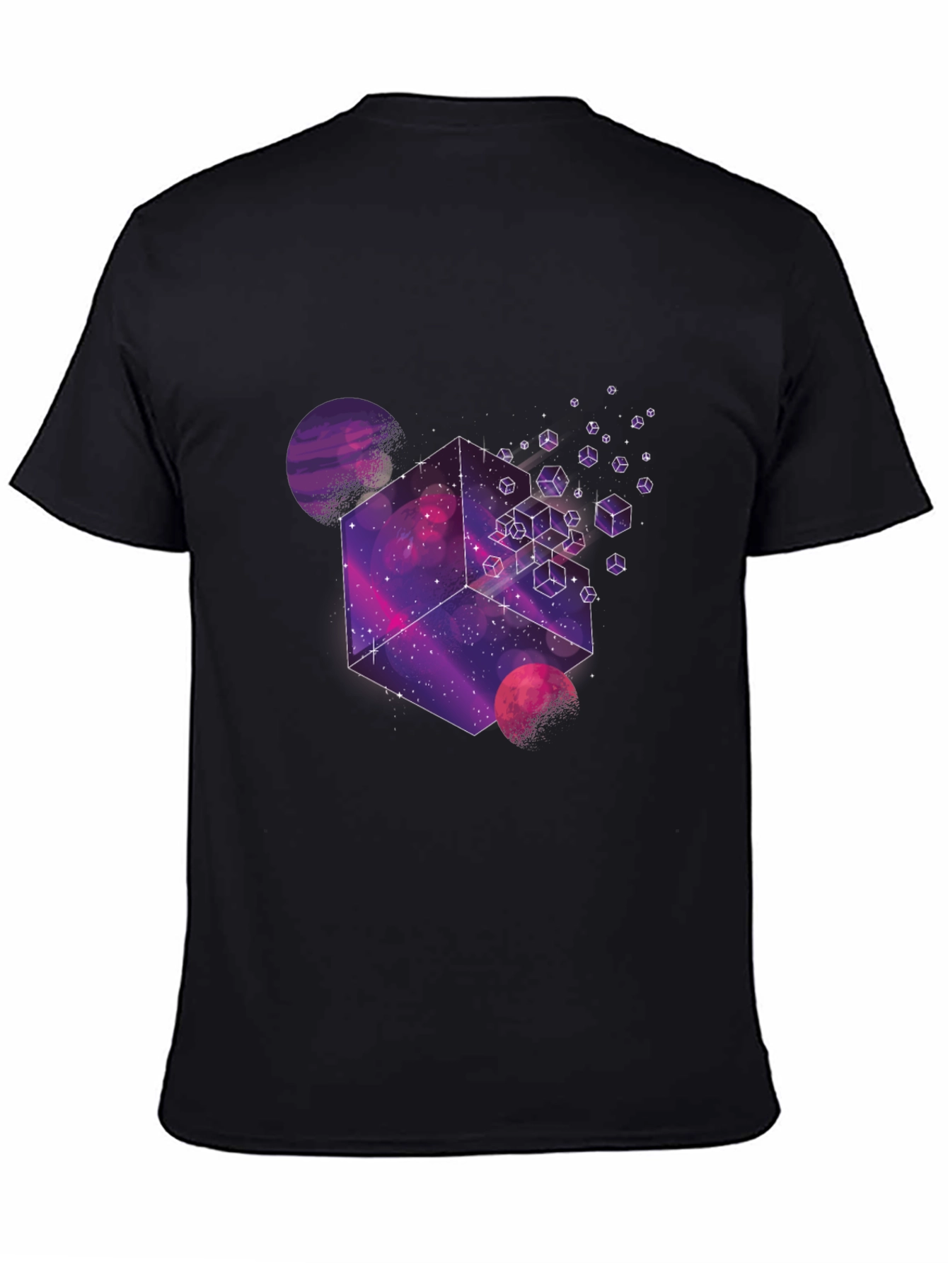 Cosmic Cube Graphic Tee - Black