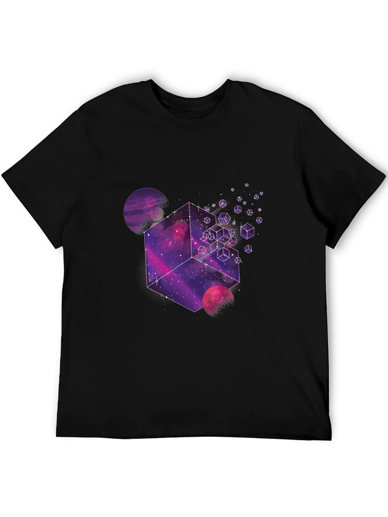Cosmic Cube Graphic Tee - Black