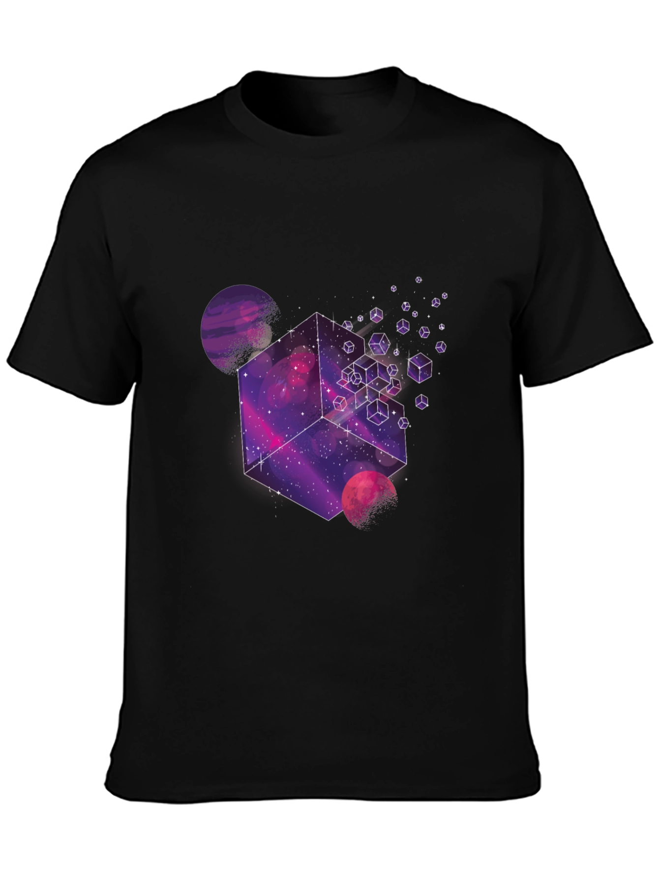 Cosmic Cube Graphic Tee - Black
