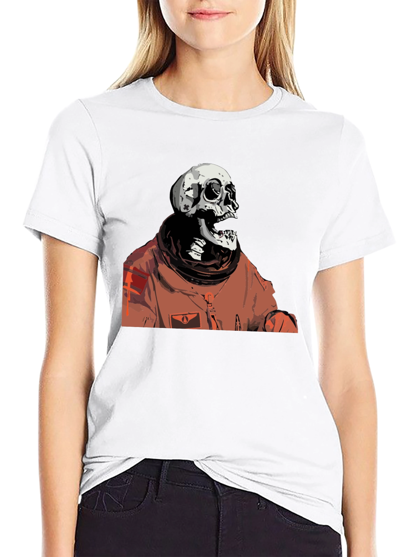 Skull Astronaut Black Graphic T-Shirt