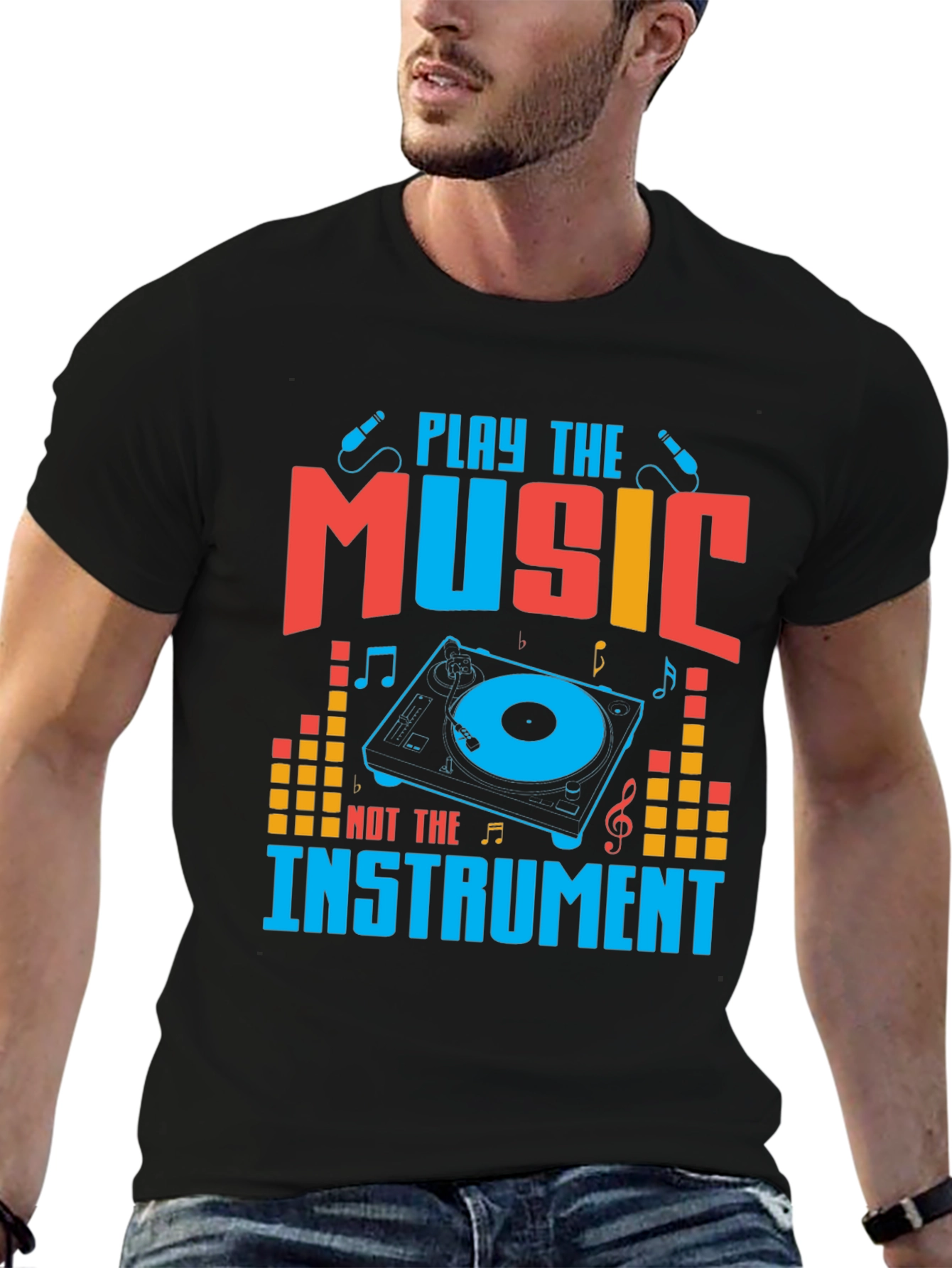 Play The Music Not The Instrument Graphic Tee