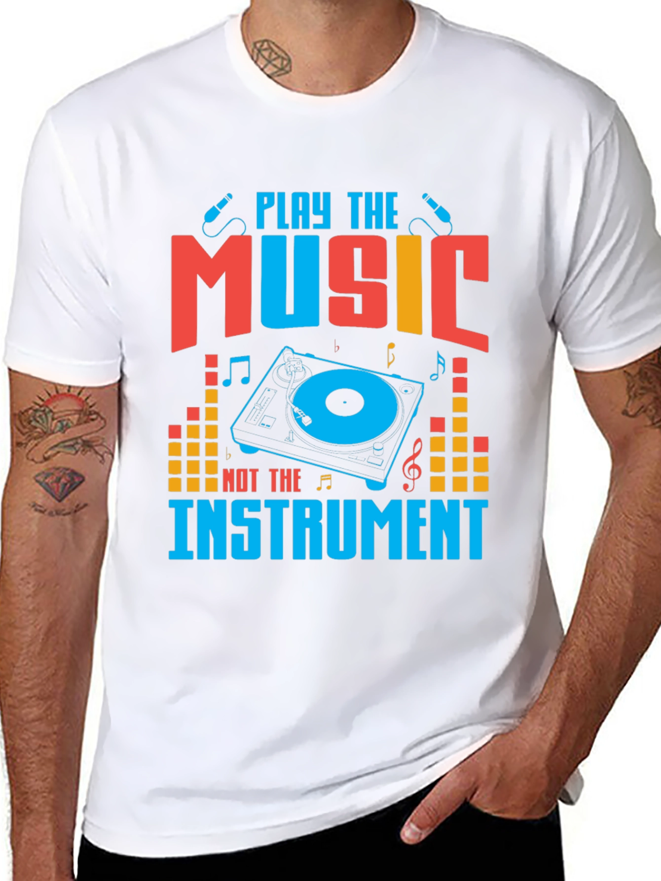 Play The Music Not The Instrument Graphic Tee