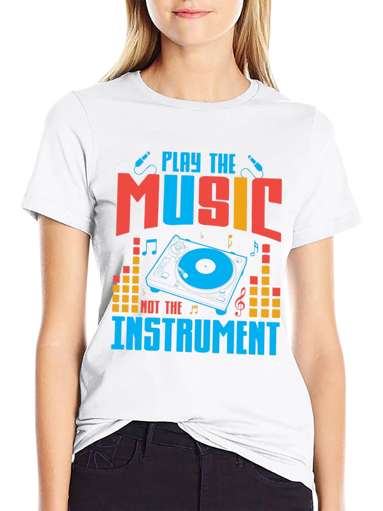 Play The Music Not The Instrument Graphic Tee