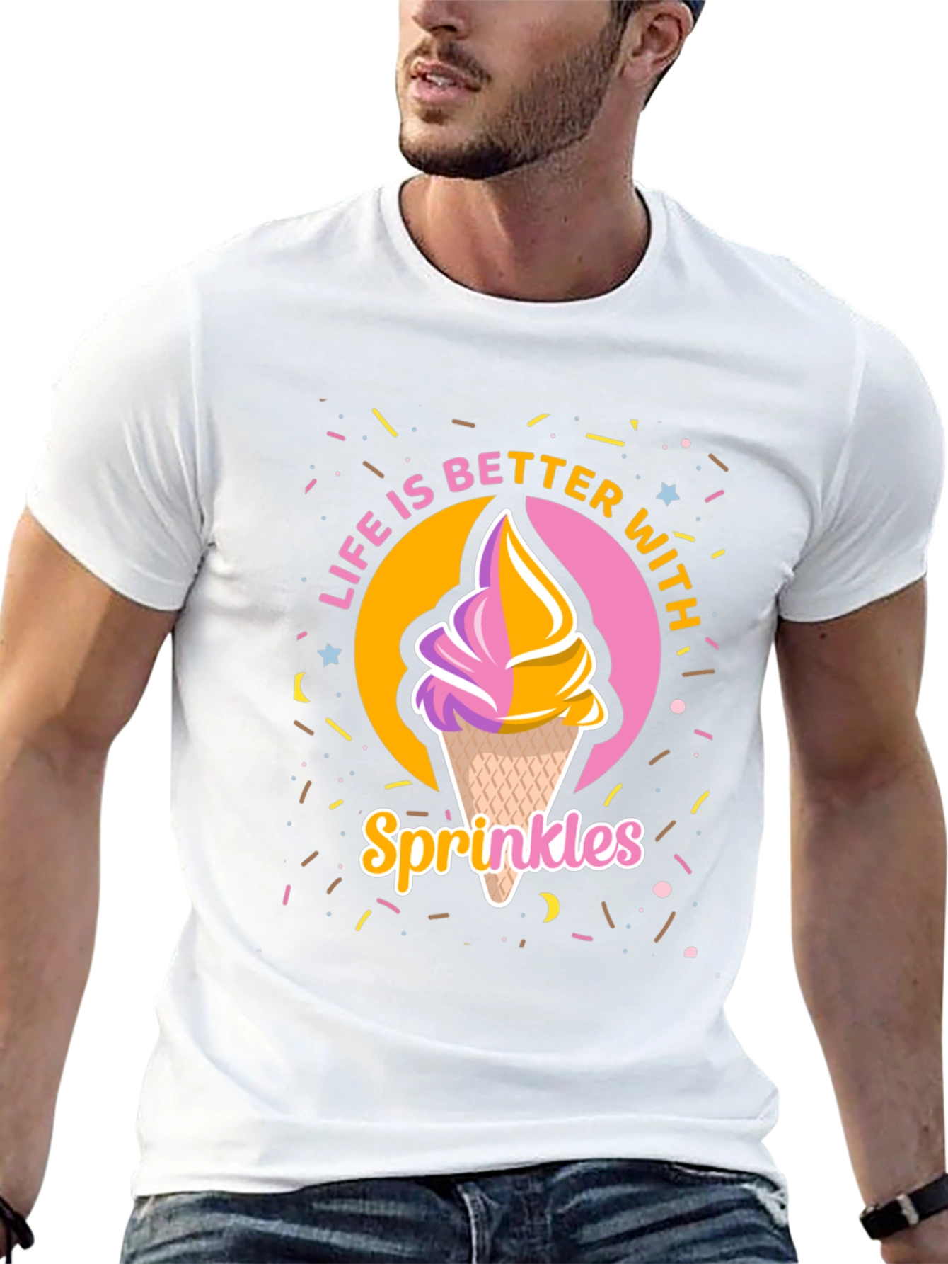 Life is Better with Sprinkles Black T-Shirt