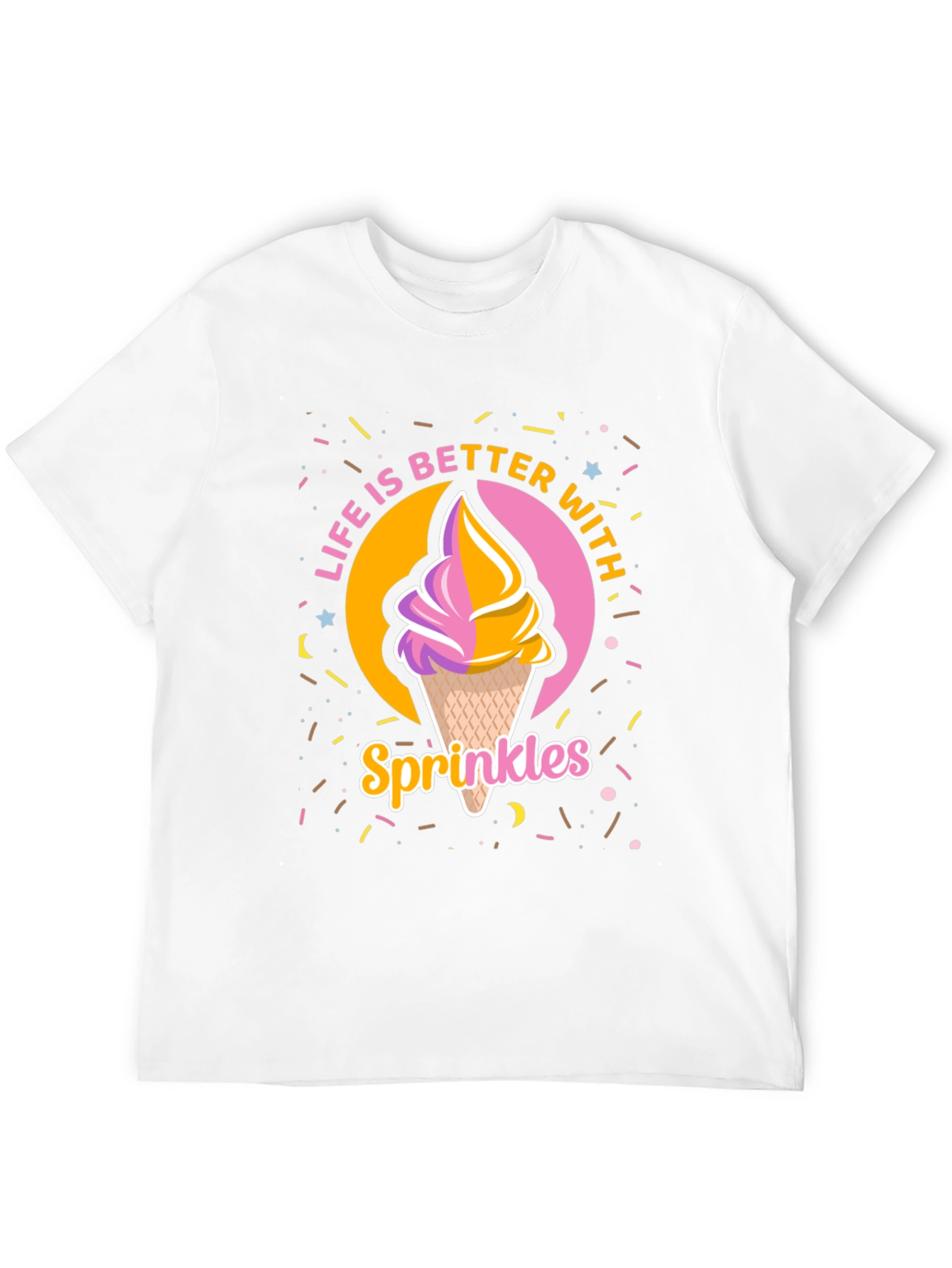 Life is Better with Sprinkles Black T-Shirt