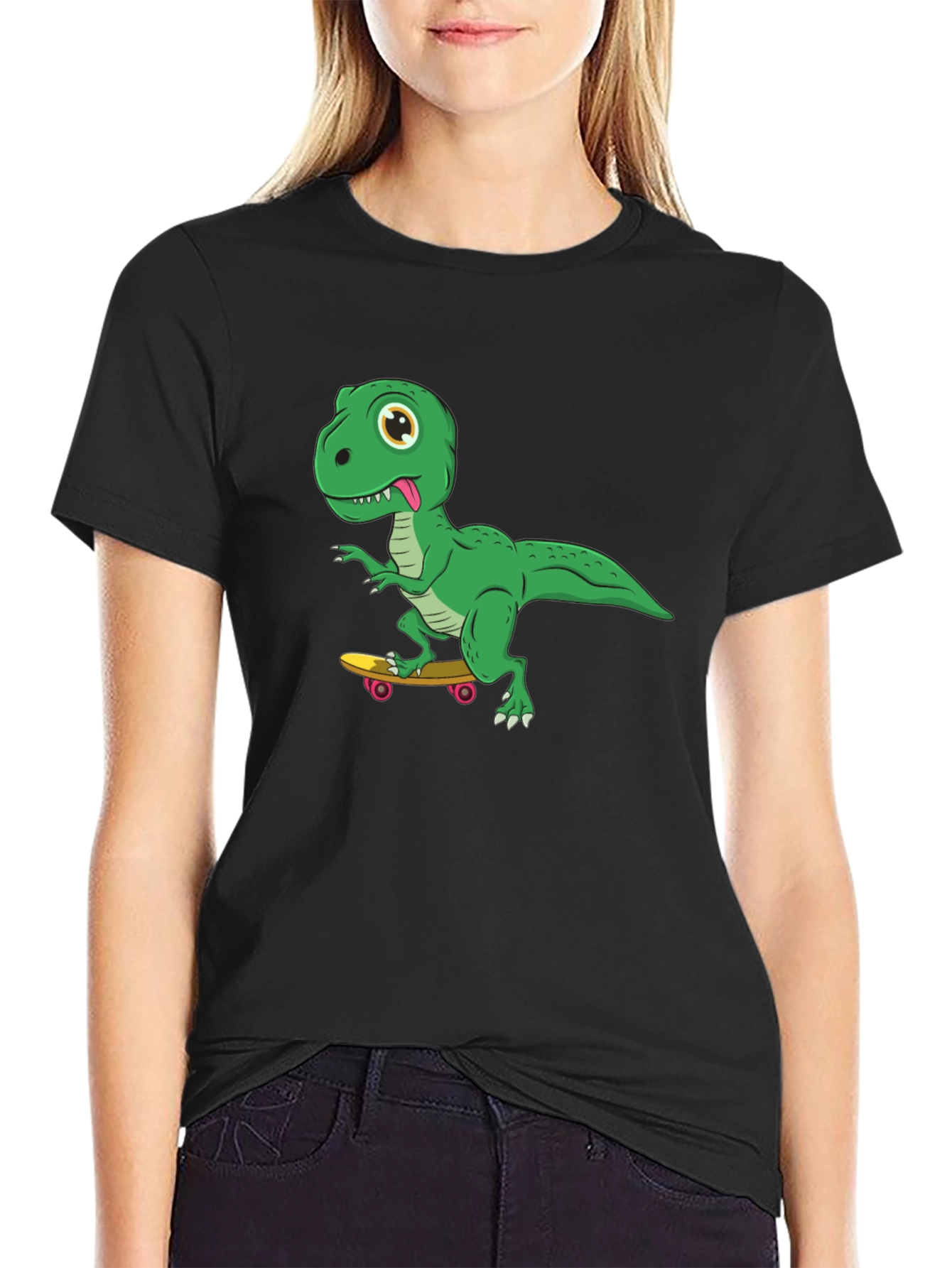 Skateboarding Dinosaur Graphic Tee
