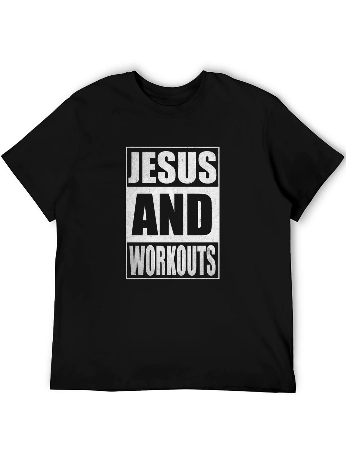 Jesus and Workouts Black Graphic Tee
