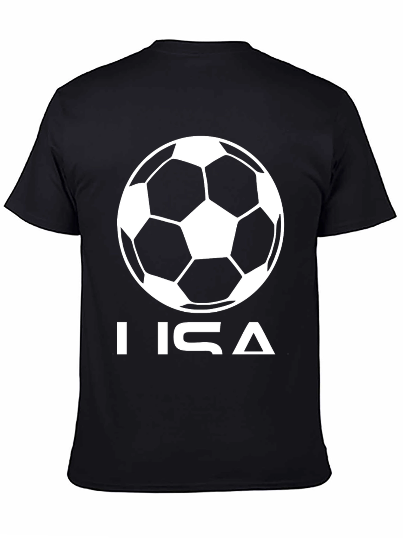 Soccer Ball LISA Personalized Black T-Shirt