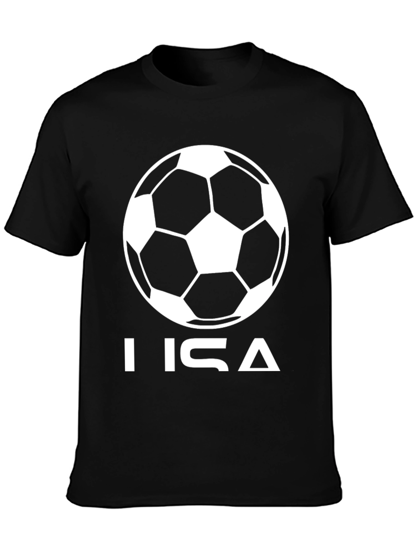 Soccer Ball LISA Personalized Black T-Shirt