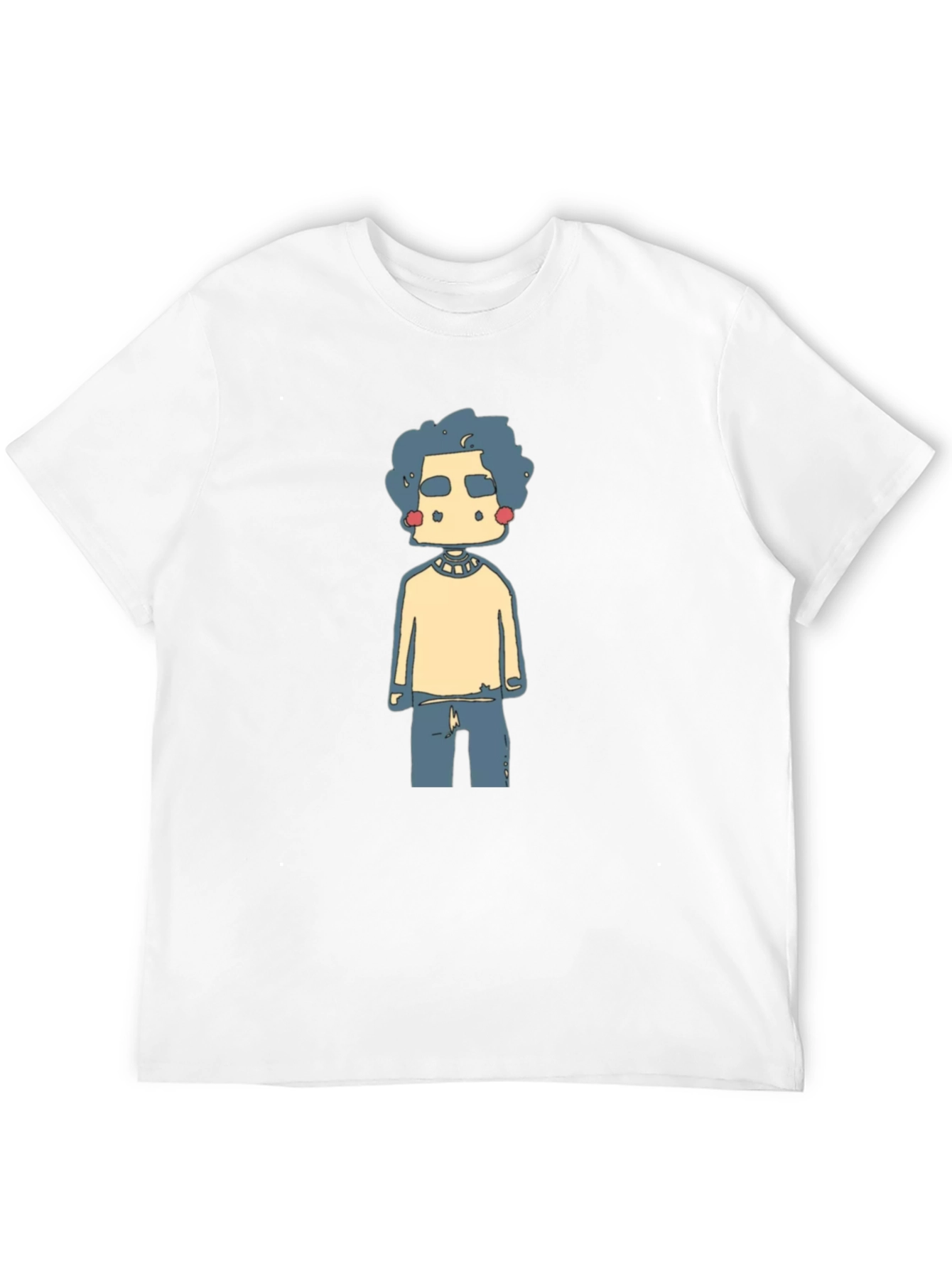 Funky Cartoon Graphic Tee - Black