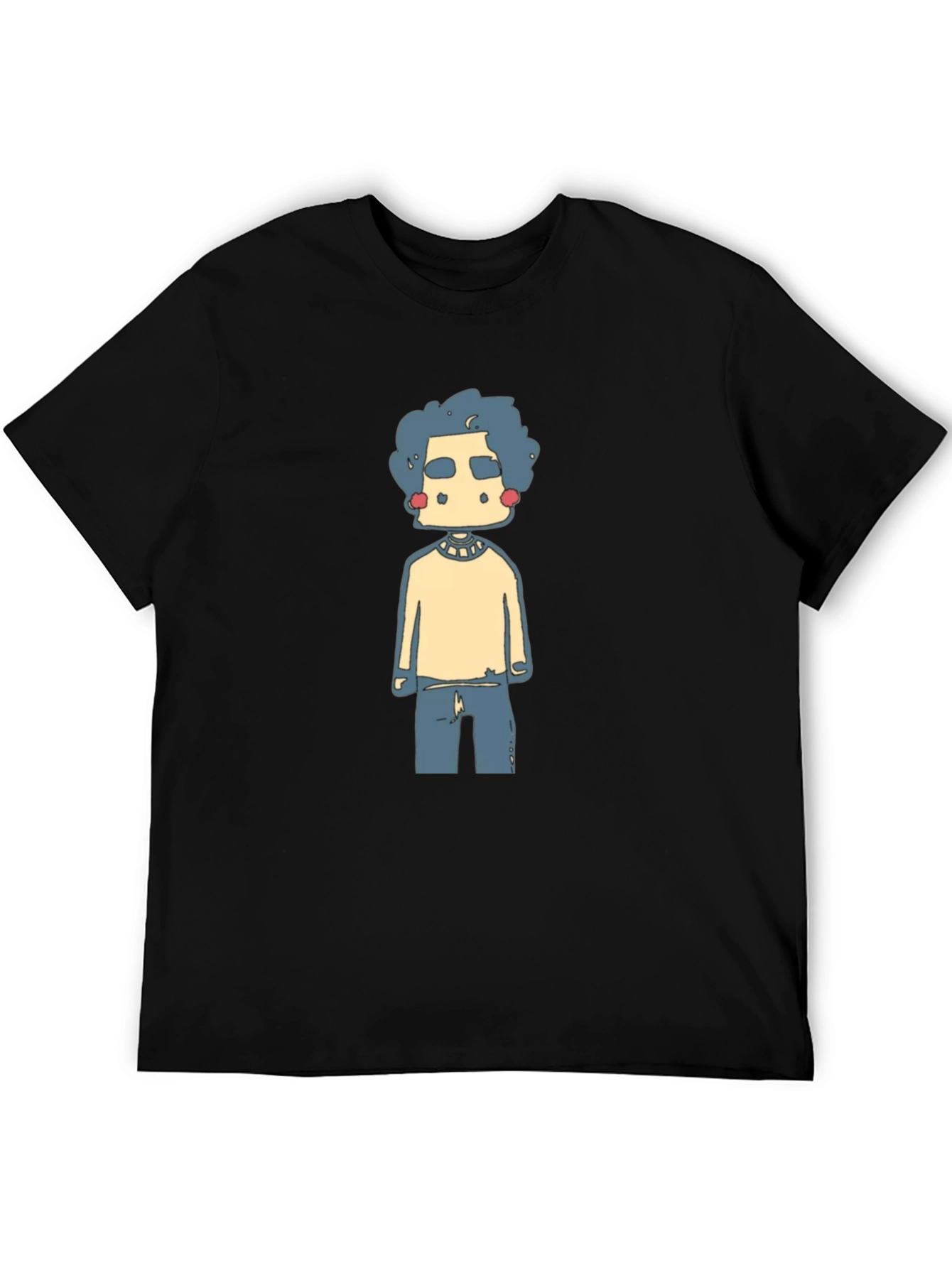 Funky Cartoon Graphic Tee - Black