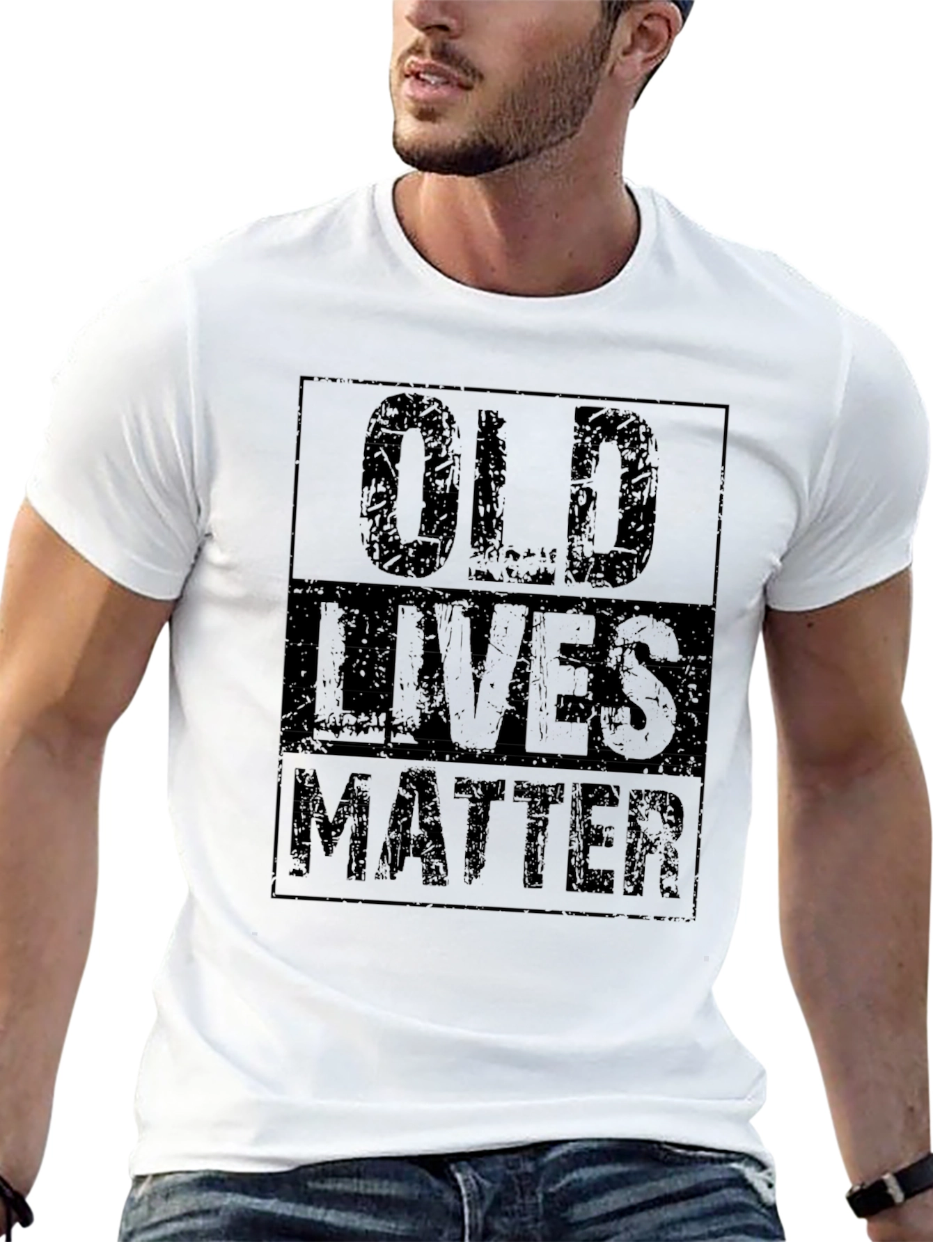 Old Lives Matter Graphic Tee - Black Crewneck