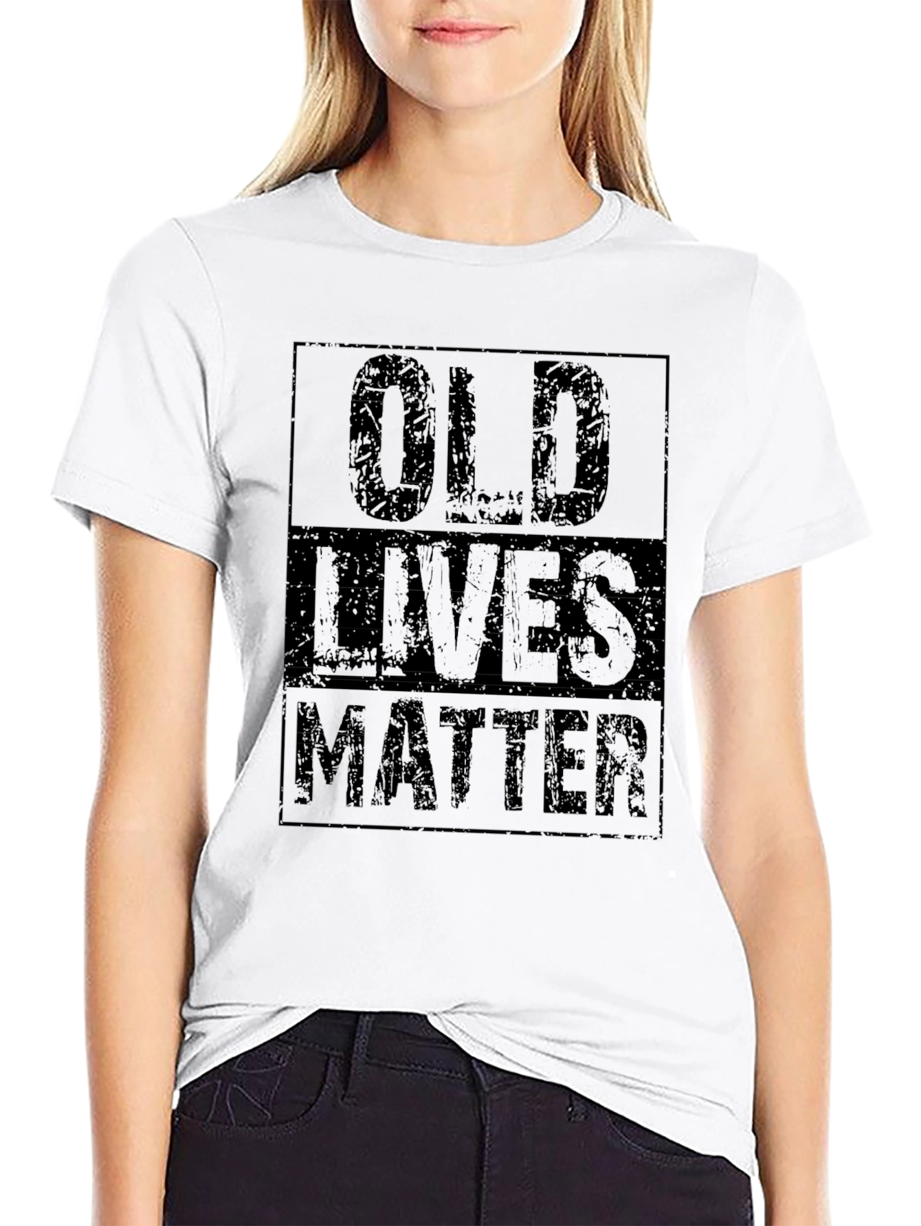 Old Lives Matter Graphic Tee - Black Crewneck