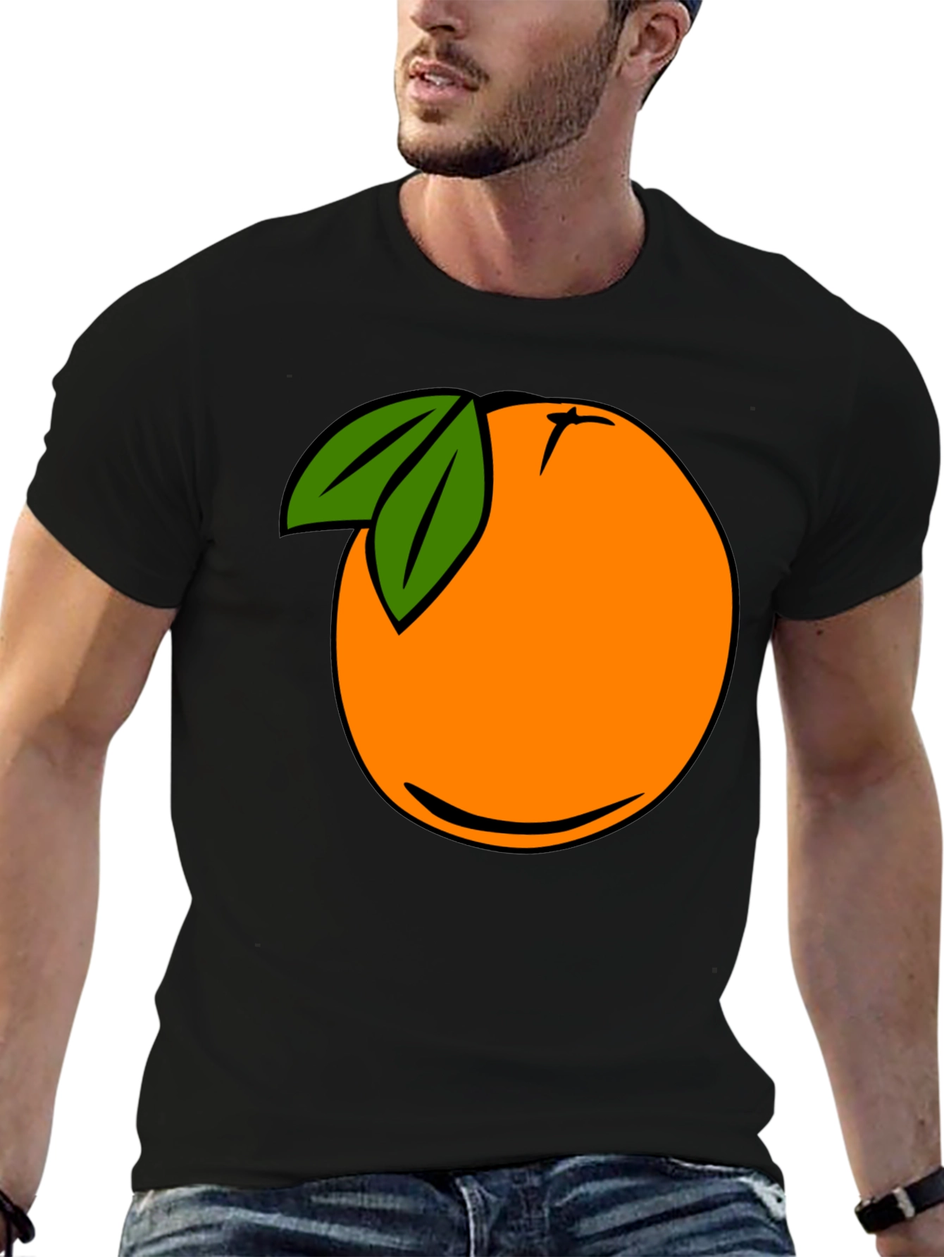 Cartoon Orange Graphic Tee