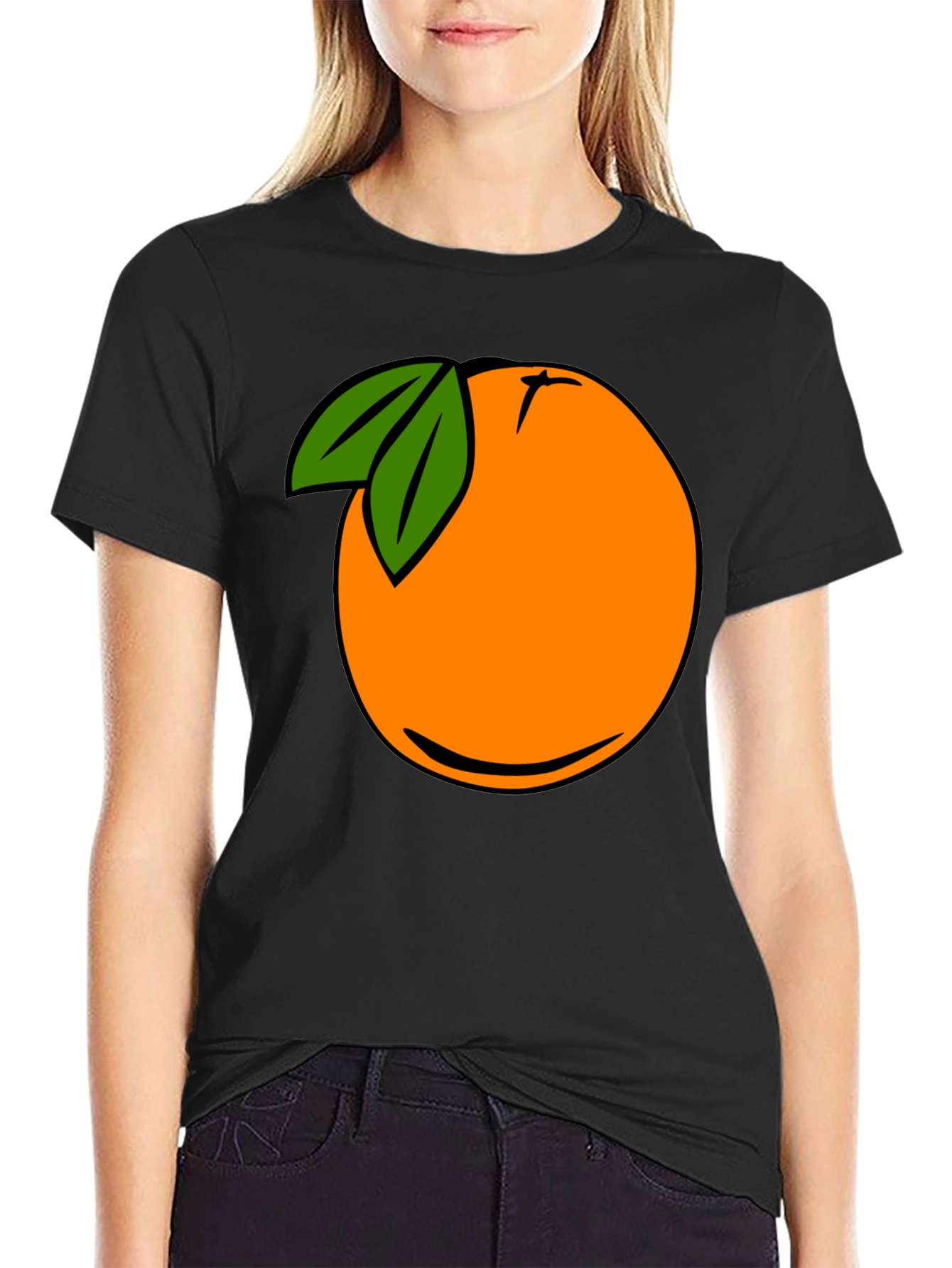 Cartoon Orange Graphic Tee