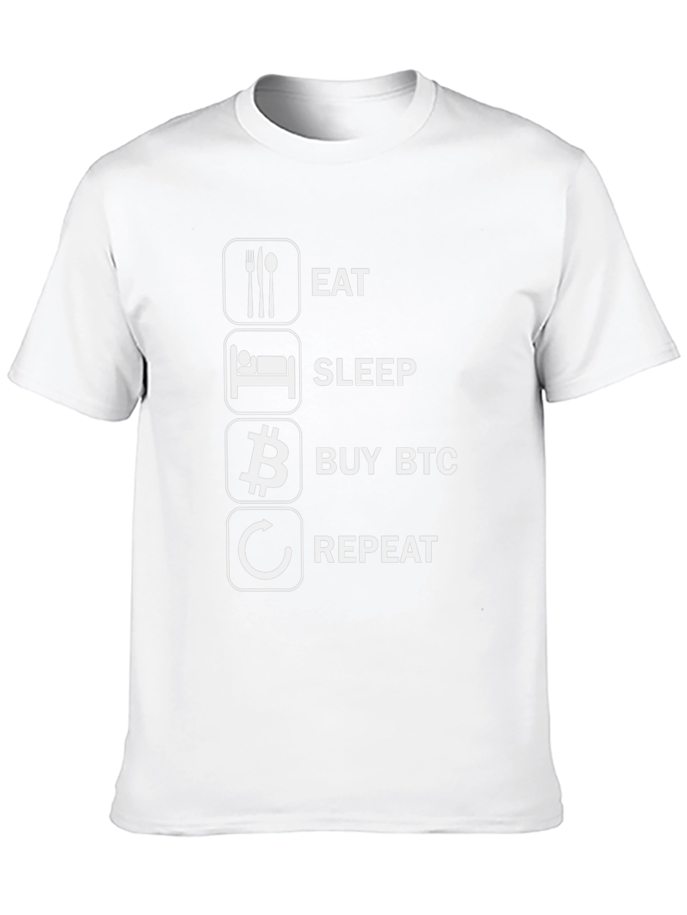 Eat Sleep Buy BTC Repeat Black T-Shirt