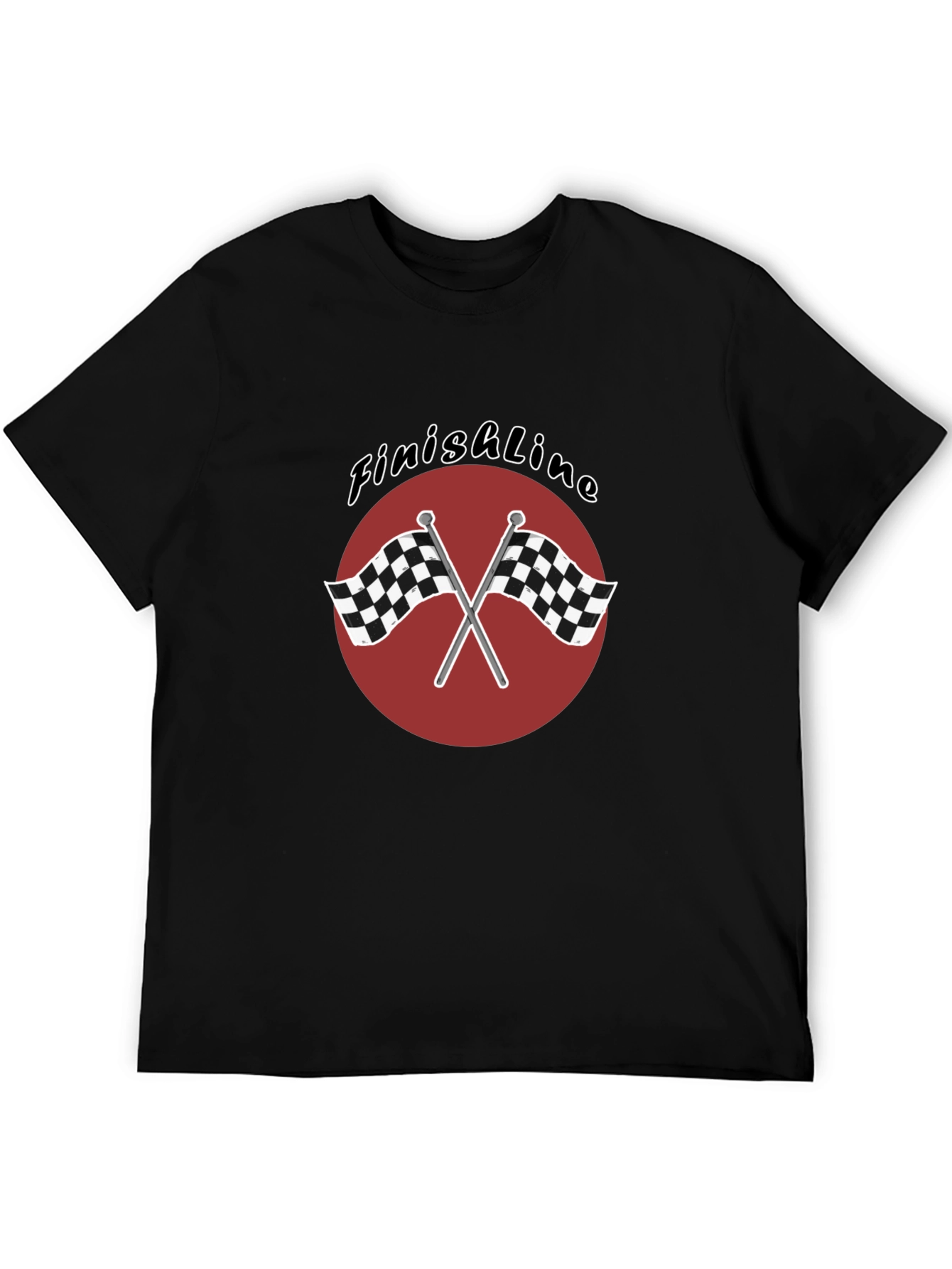 Finish Line Race Flags Graphic T-Shirt