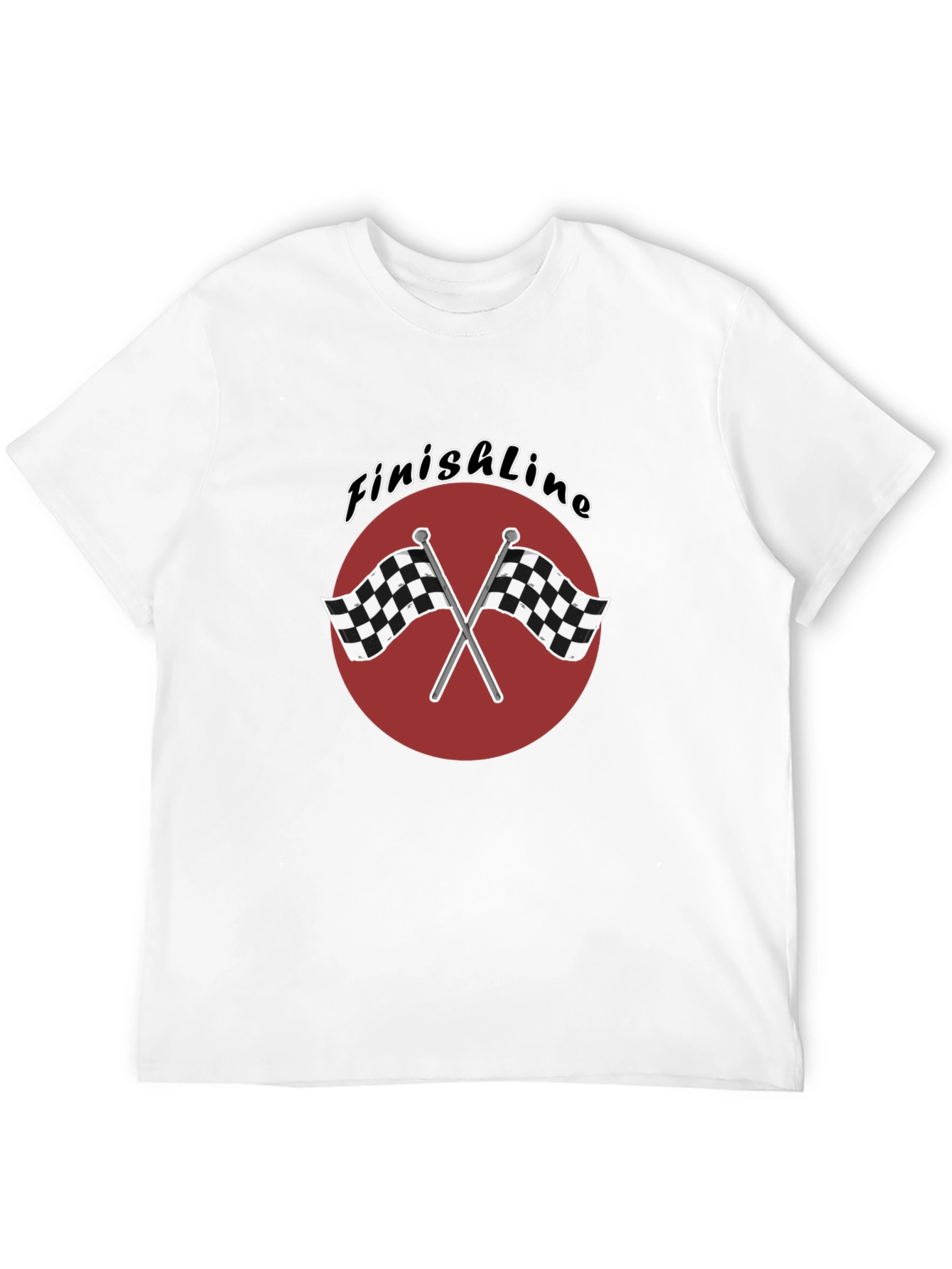 Finish Line Race Flags Graphic T-Shirt