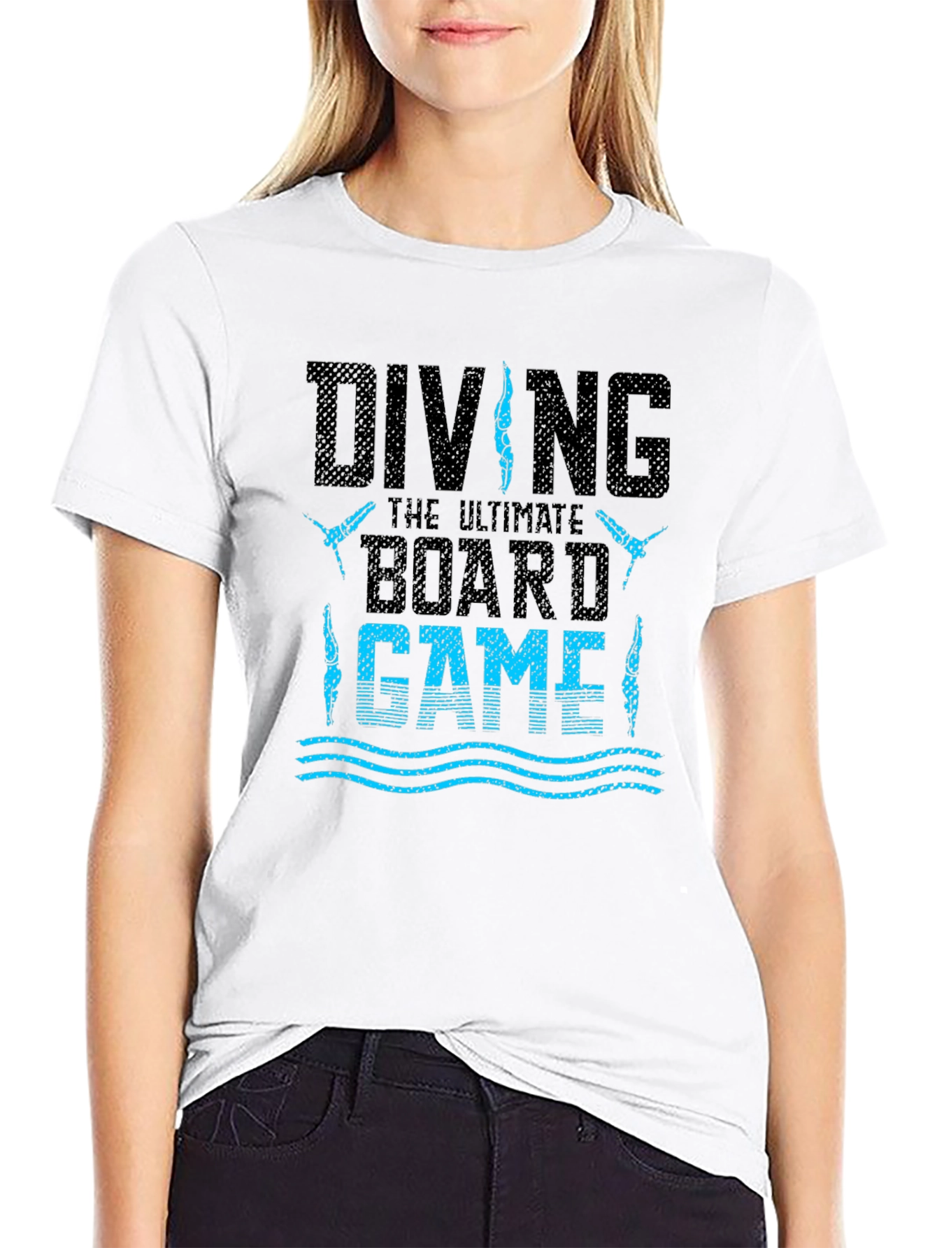 Diving Board Game T-Shirt - Black