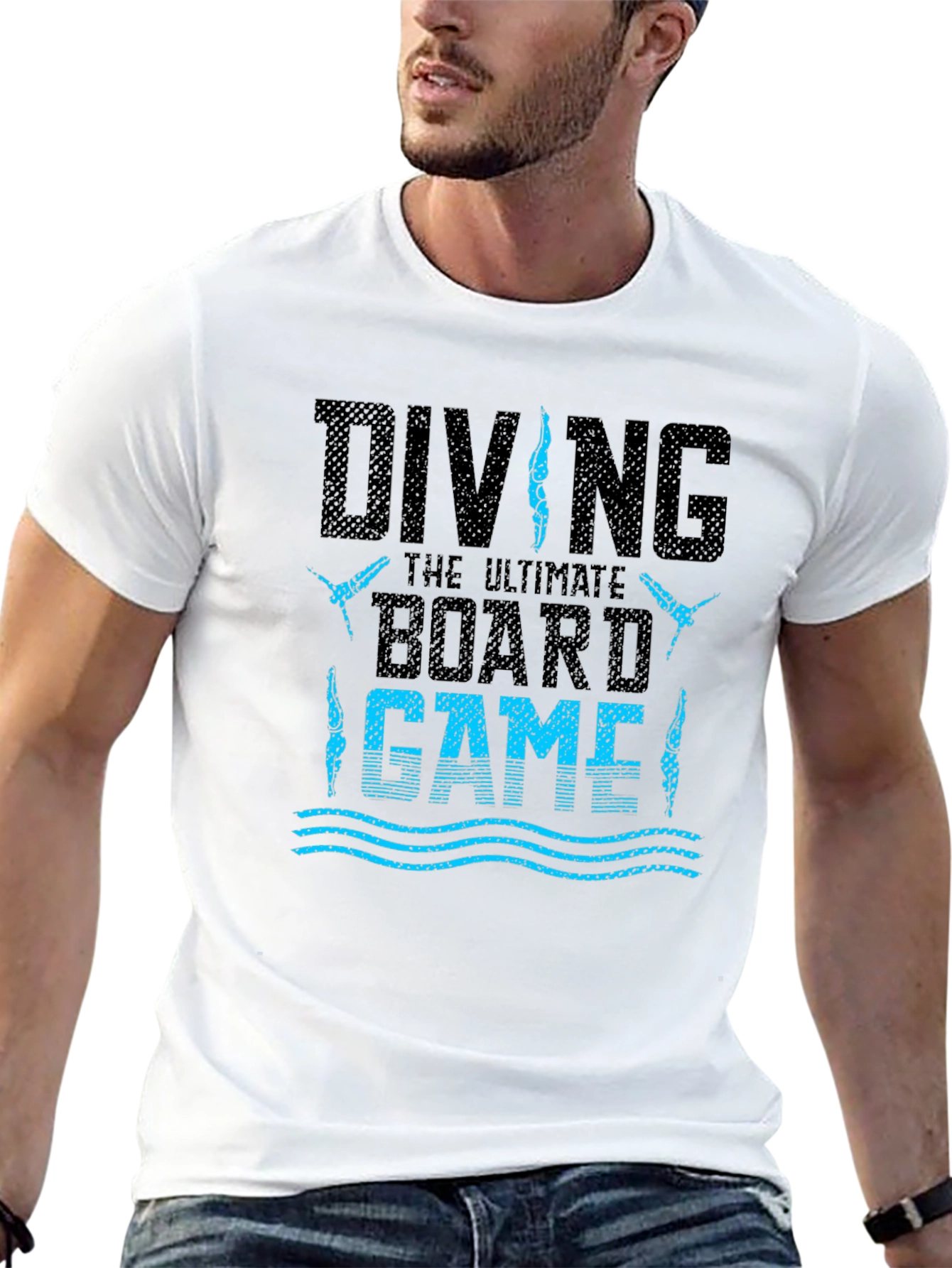 Diving Board Game T-Shirt - Black