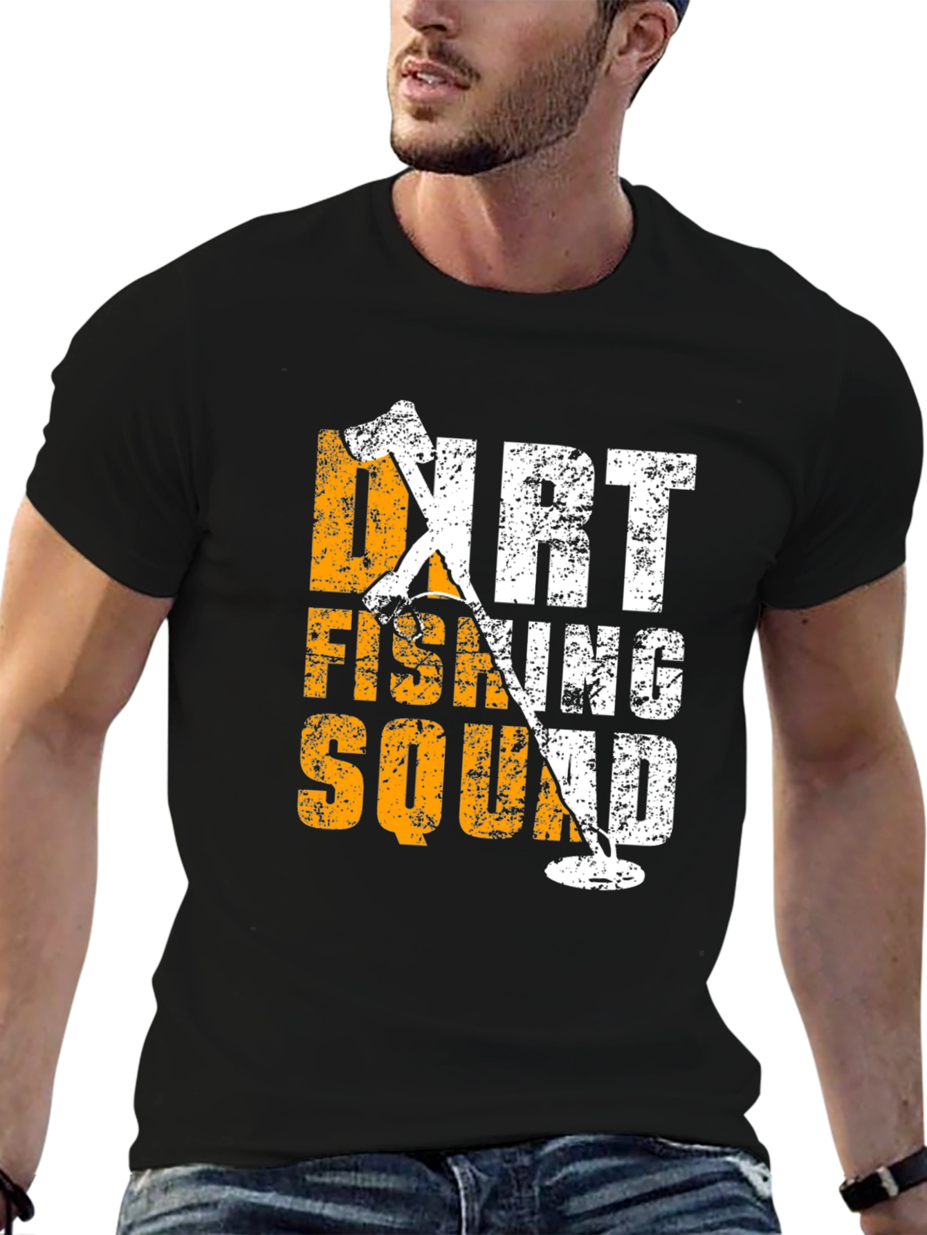 Dirt Fishing Squad Novelty Graphic T-Shirt