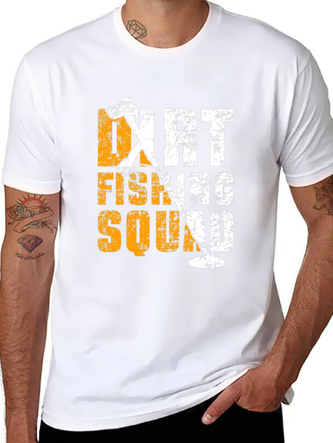 Dirt Fishing Squad Novelty Graphic T-Shirt