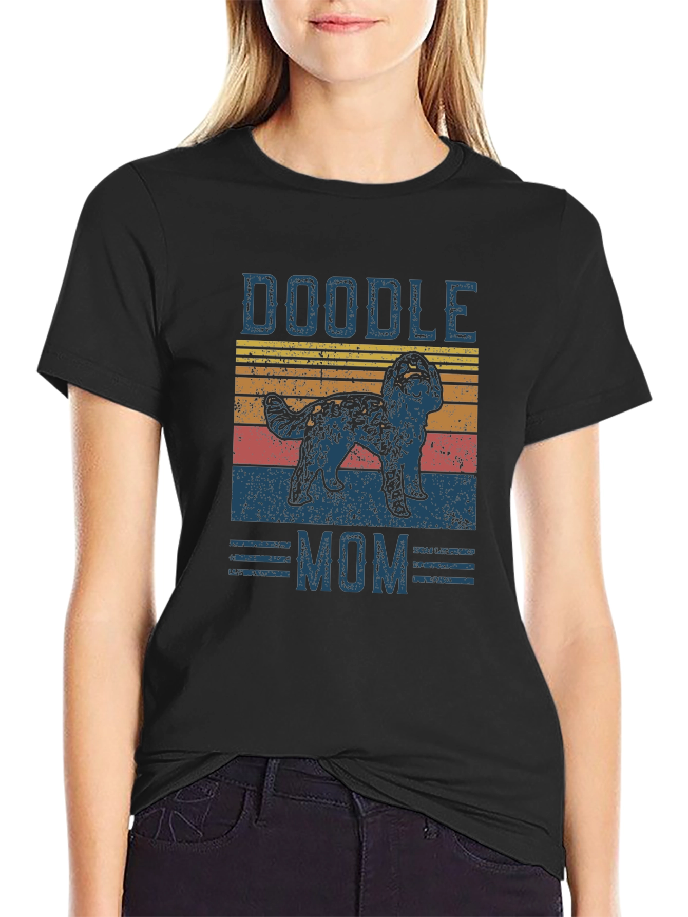 Doodle Mom T-Shirt Retro Style Dog Lover Gift