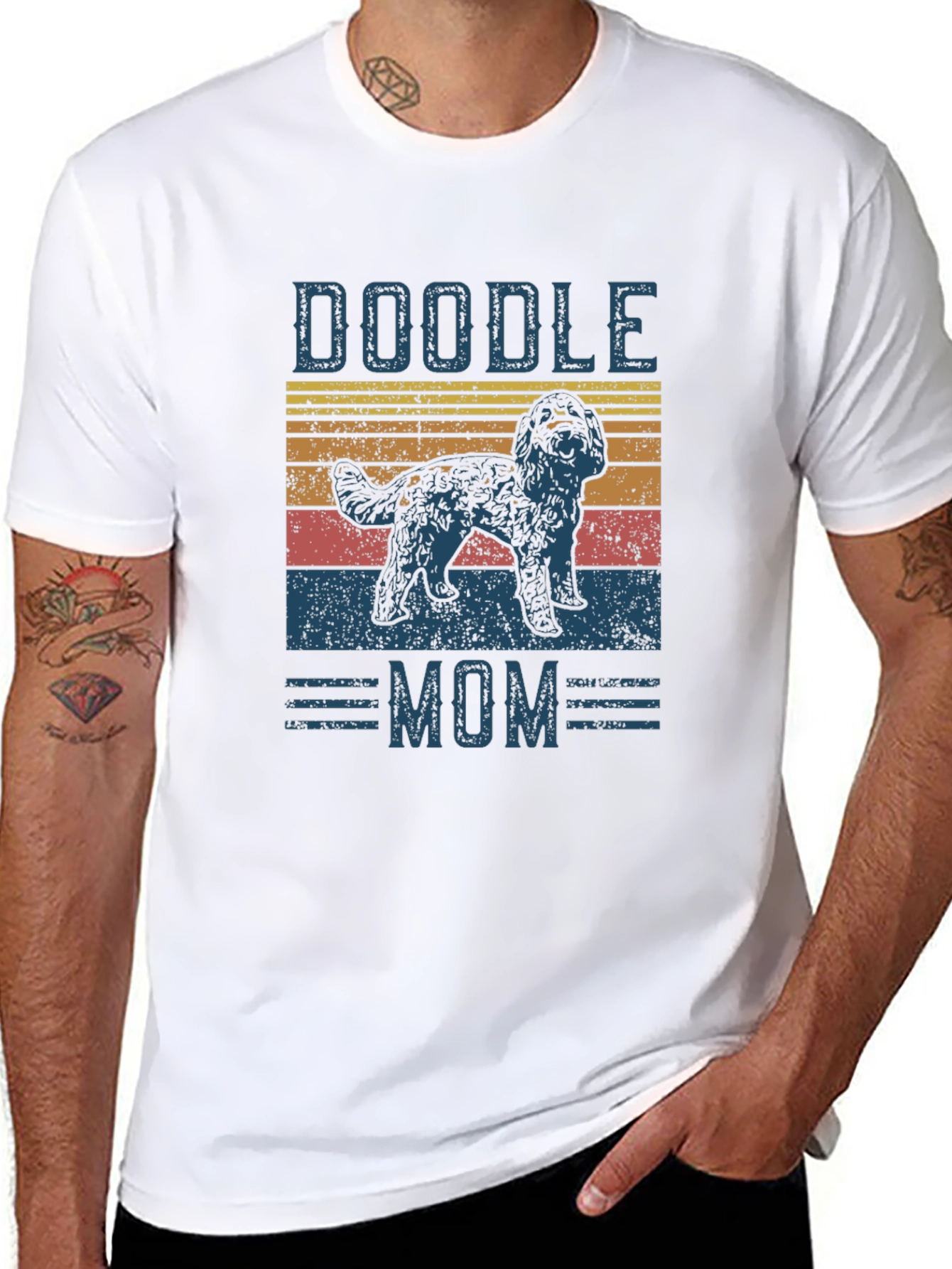 Doodle Mom T-Shirt Retro Style Dog Lover Gift