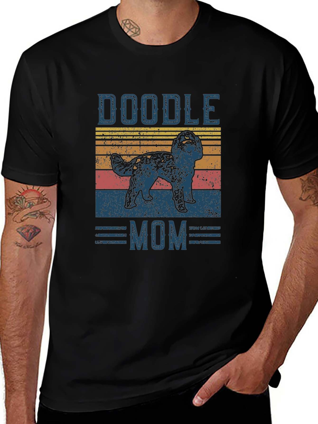 Doodle Mom T-Shirt Retro Style Dog Lover Gift