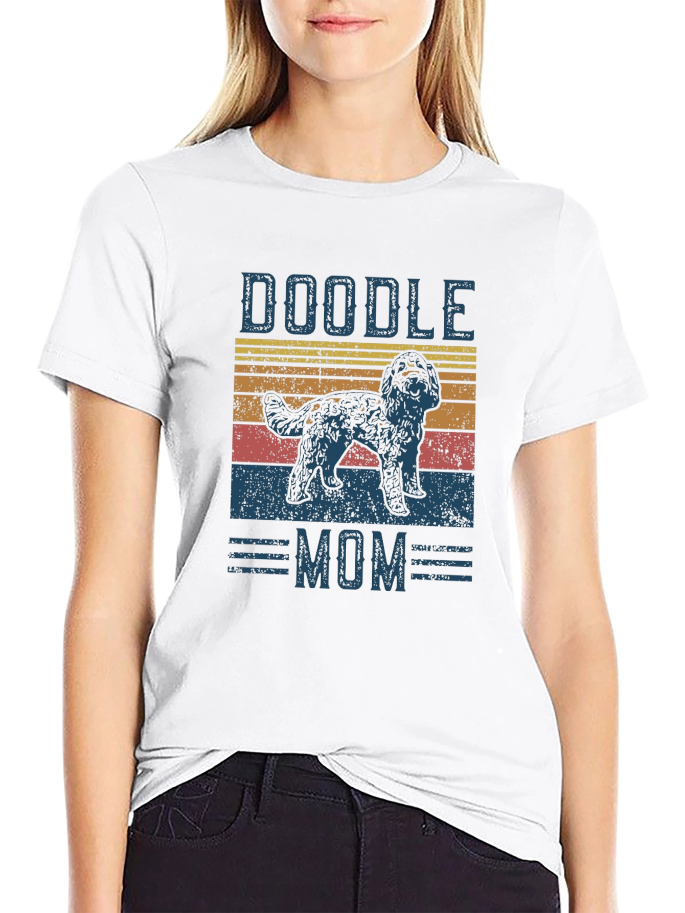Doodle Mom T-Shirt Retro Style Dog Lover Gift