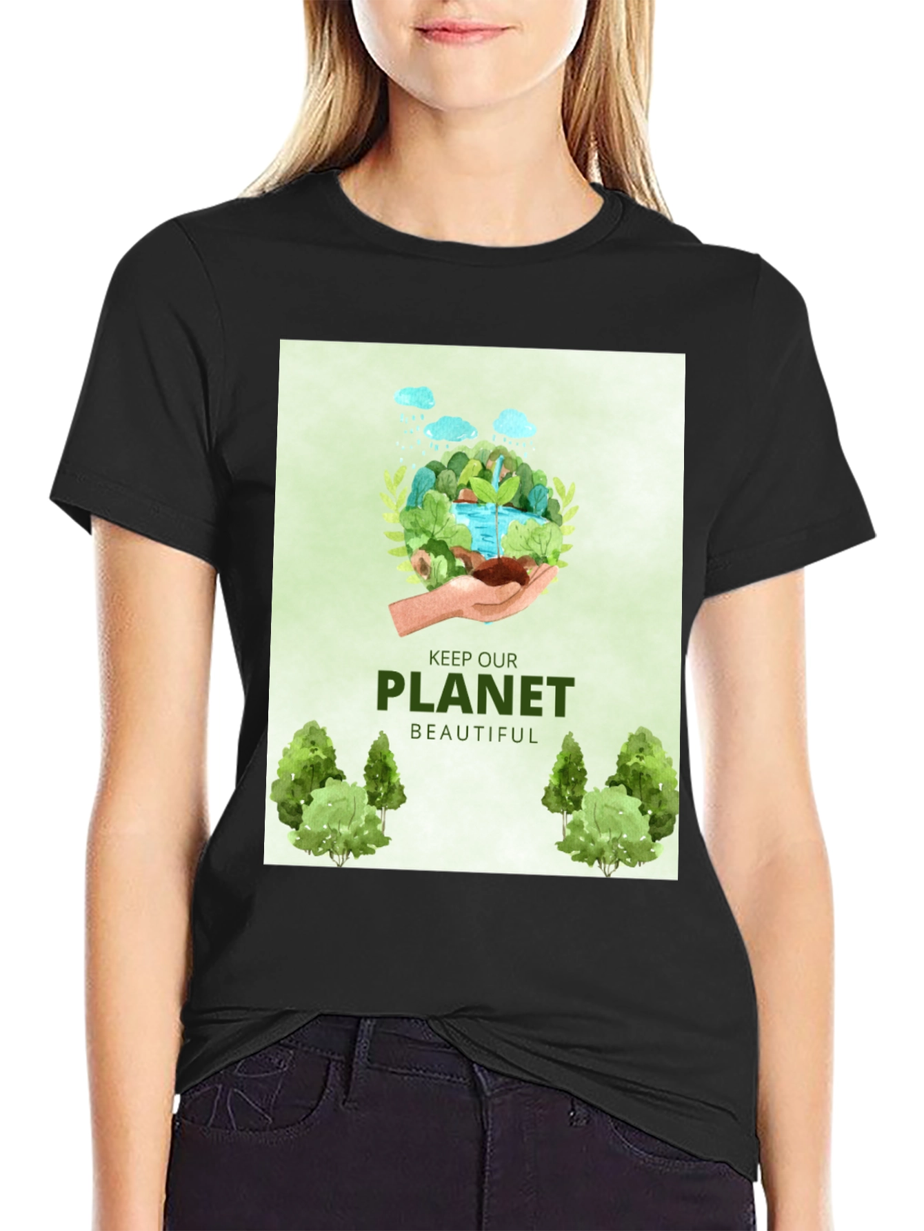 Eco-Friendly Graphic T-Shirt - Keep Our Planet Beautiful