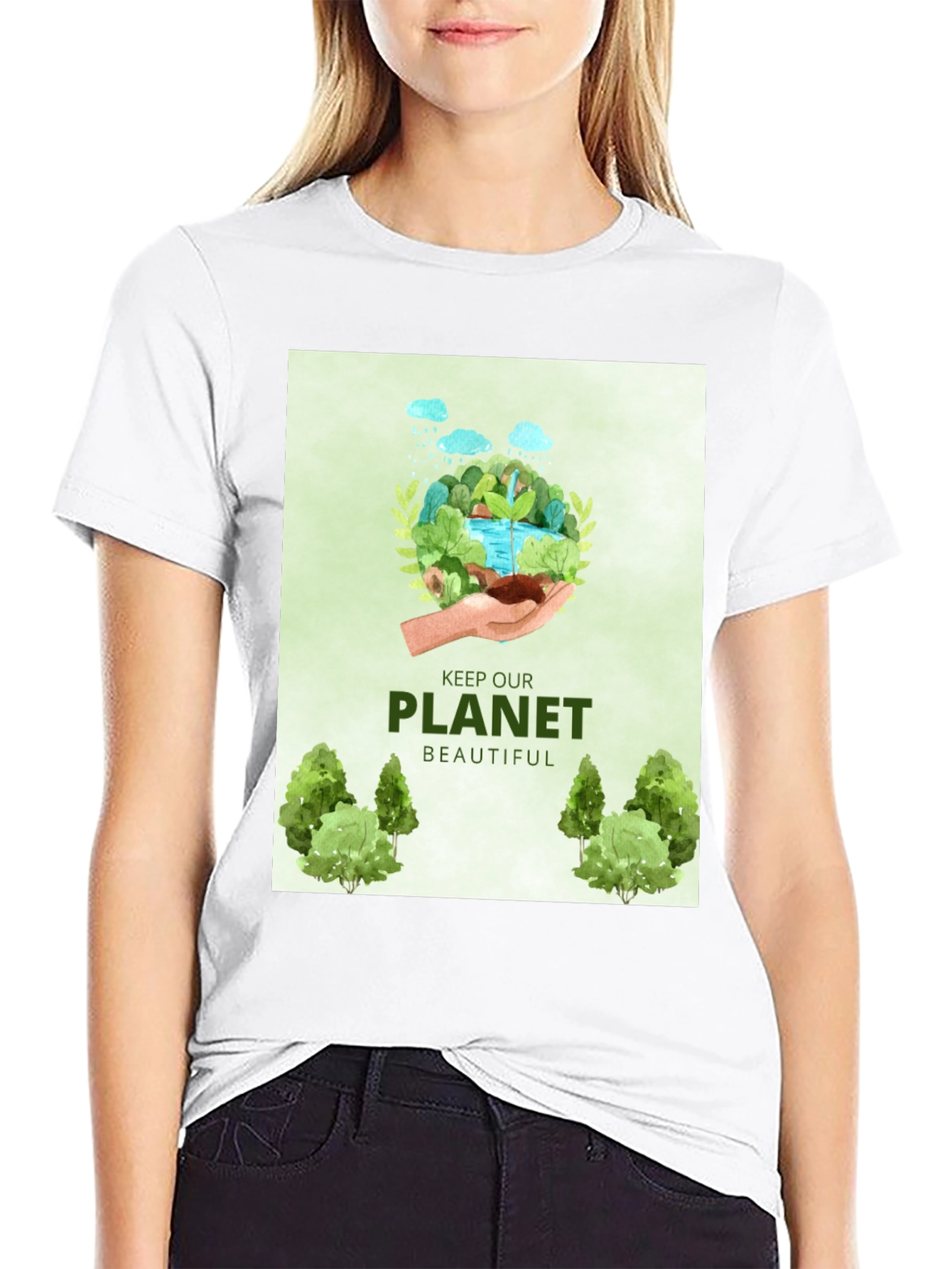 Eco-Friendly Graphic T-Shirt - Keep Our Planet Beautiful