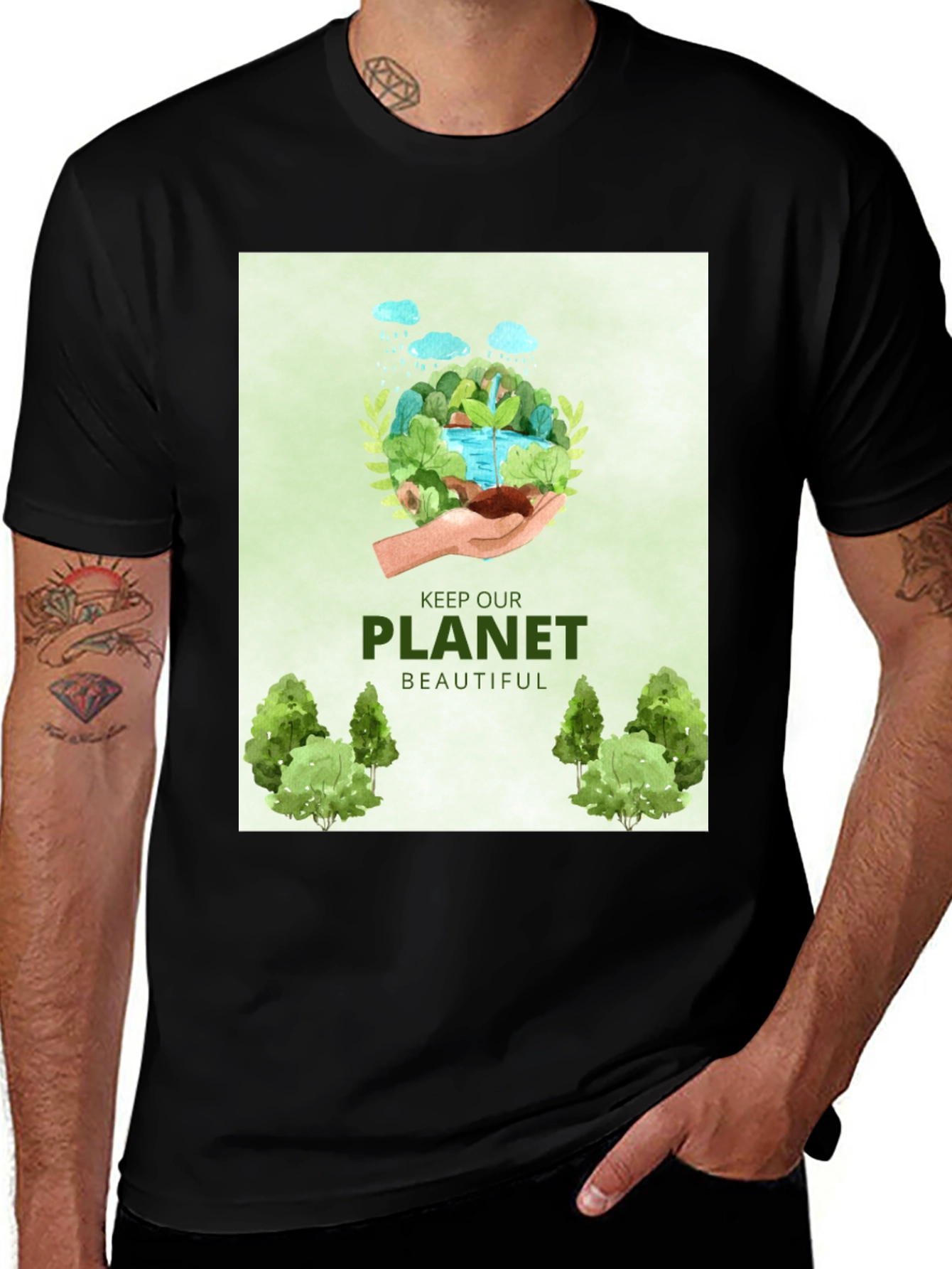Eco-Friendly Graphic T-Shirt - Keep Our Planet Beautiful