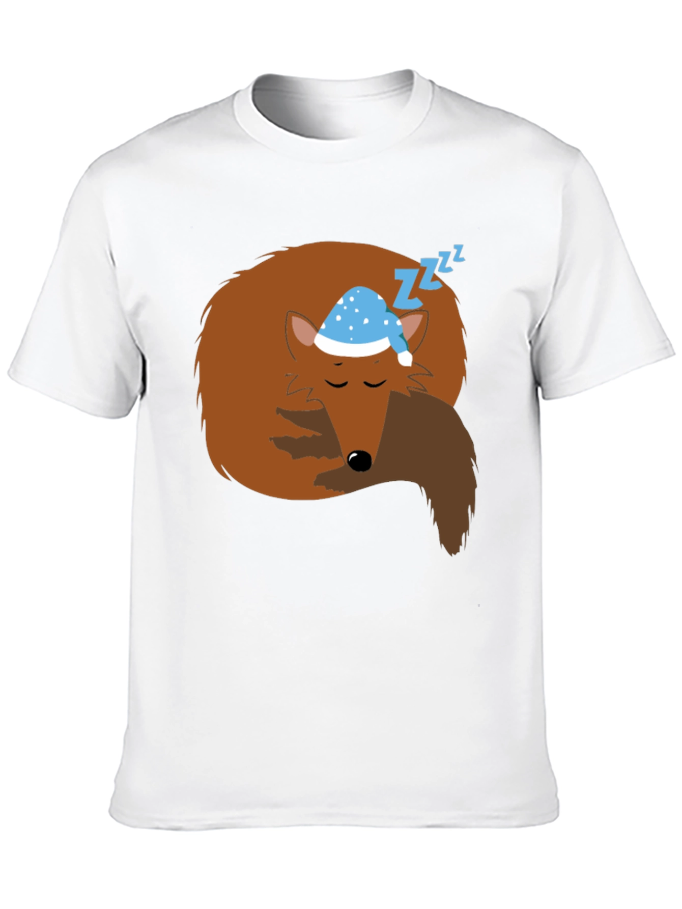 Sleeping Fox Graphic Tee - Comfy Black T-Shirt