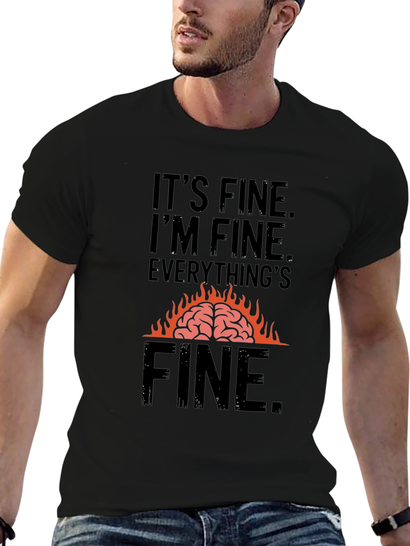 Its Fine T-Shirt - Brain On Fire Graphic Tee