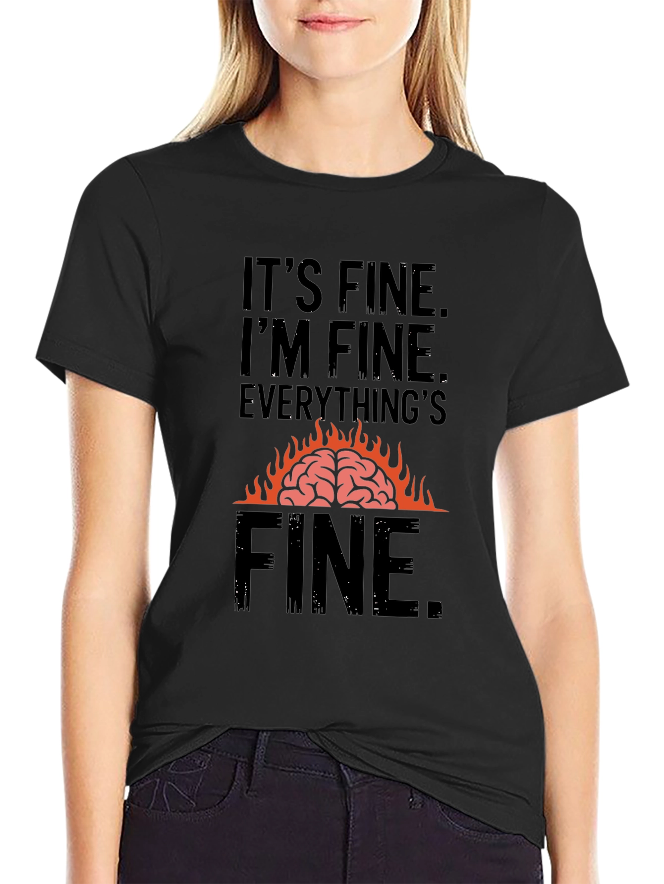 Its Fine T-Shirt - Brain On Fire Graphic Tee