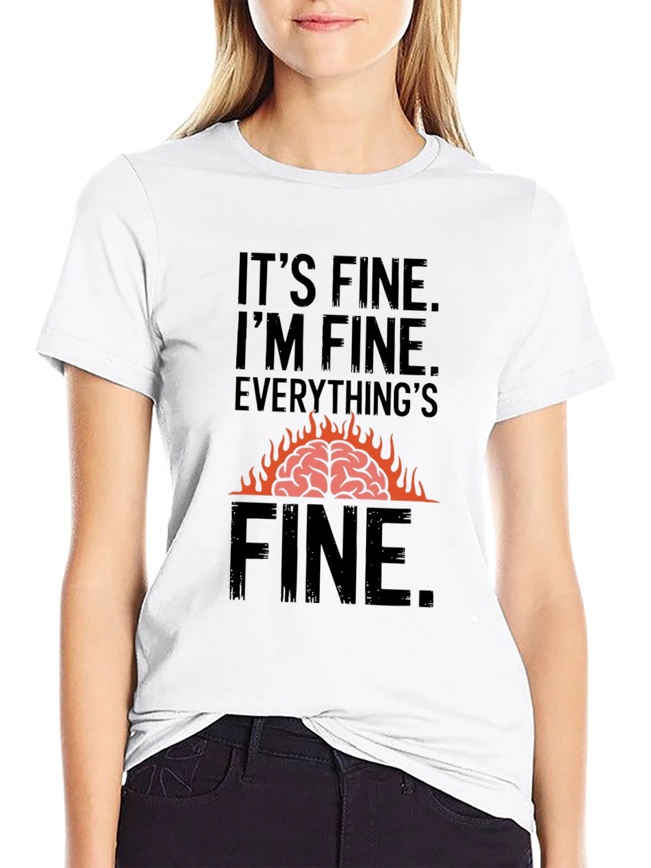 Its Fine T-Shirt - Brain On Fire Graphic Tee