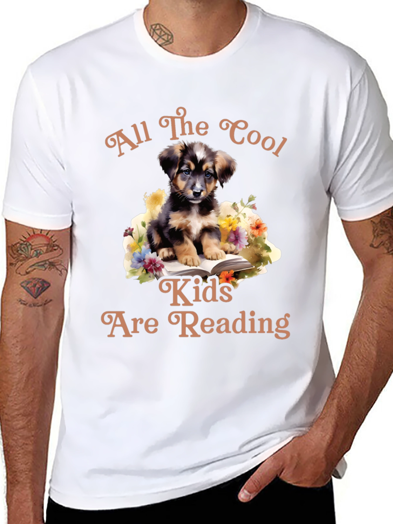 Cool Kids Reading Dog T-Shirt